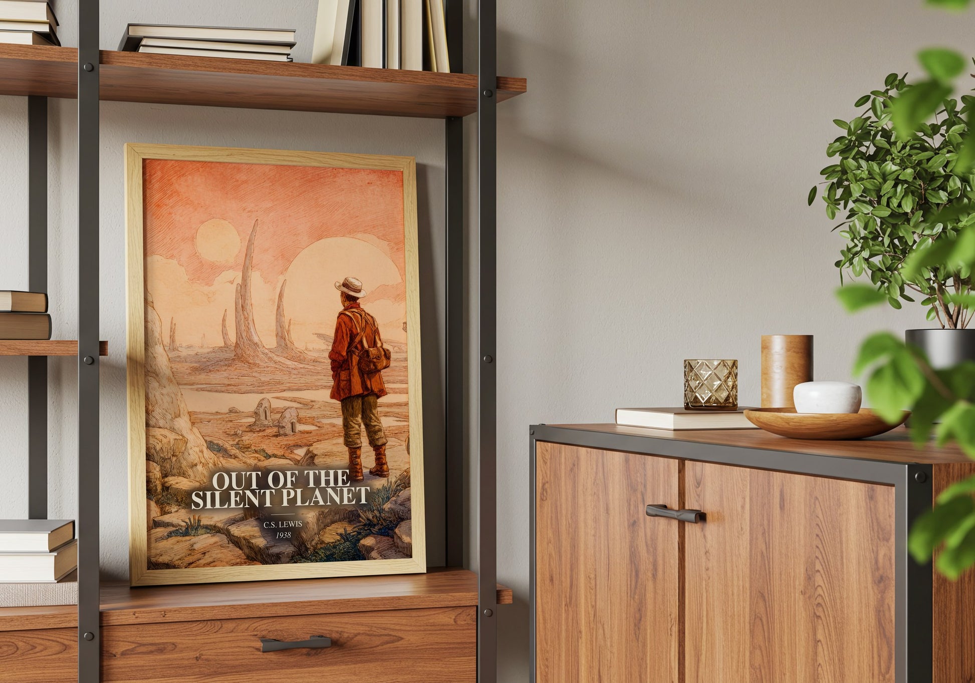 Out Of The Silent Planet book watercolour illustration paper finish options – matte satin gloss