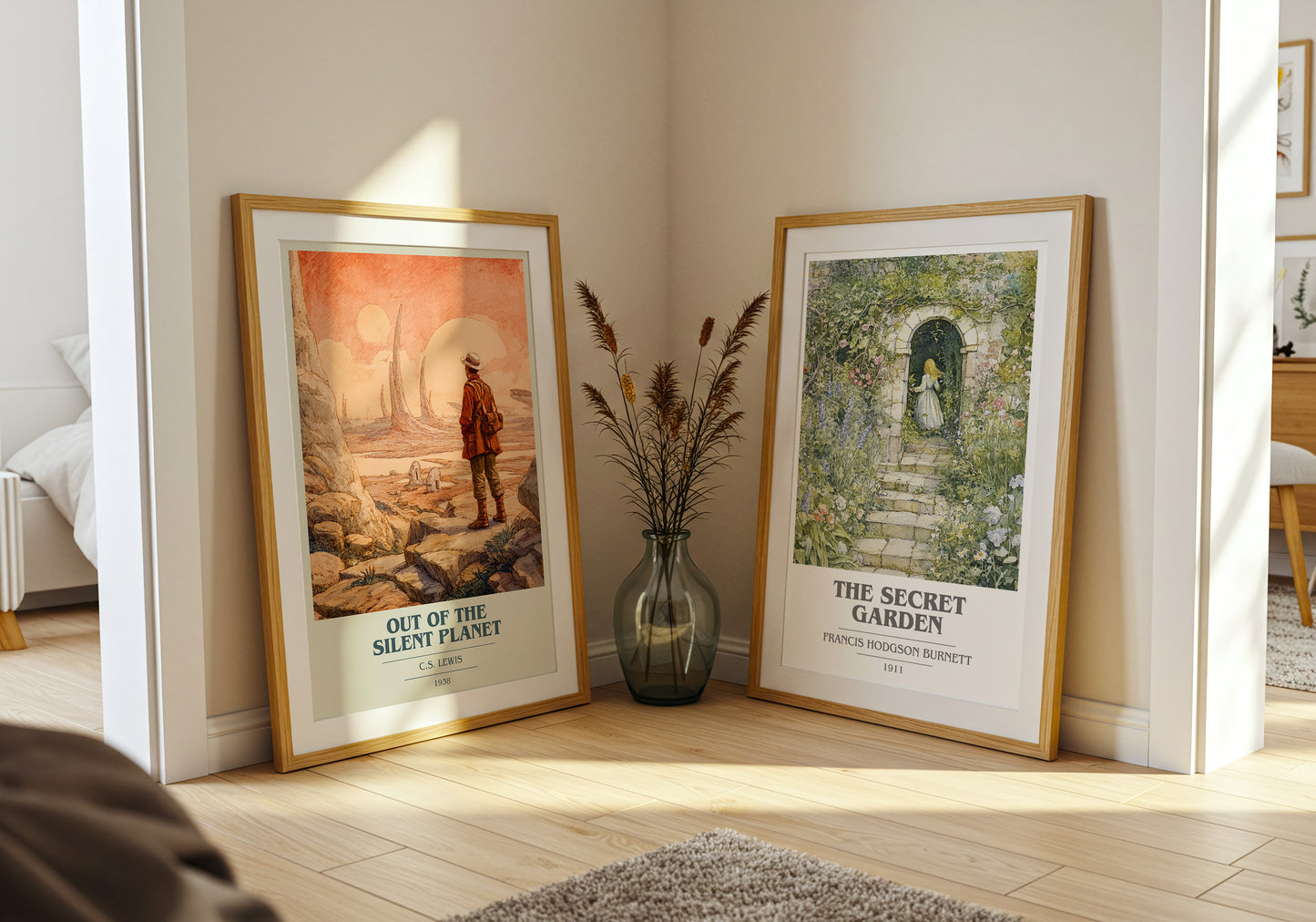 Out of the Silent Planet book cover book poster framed on wall – satire wall art