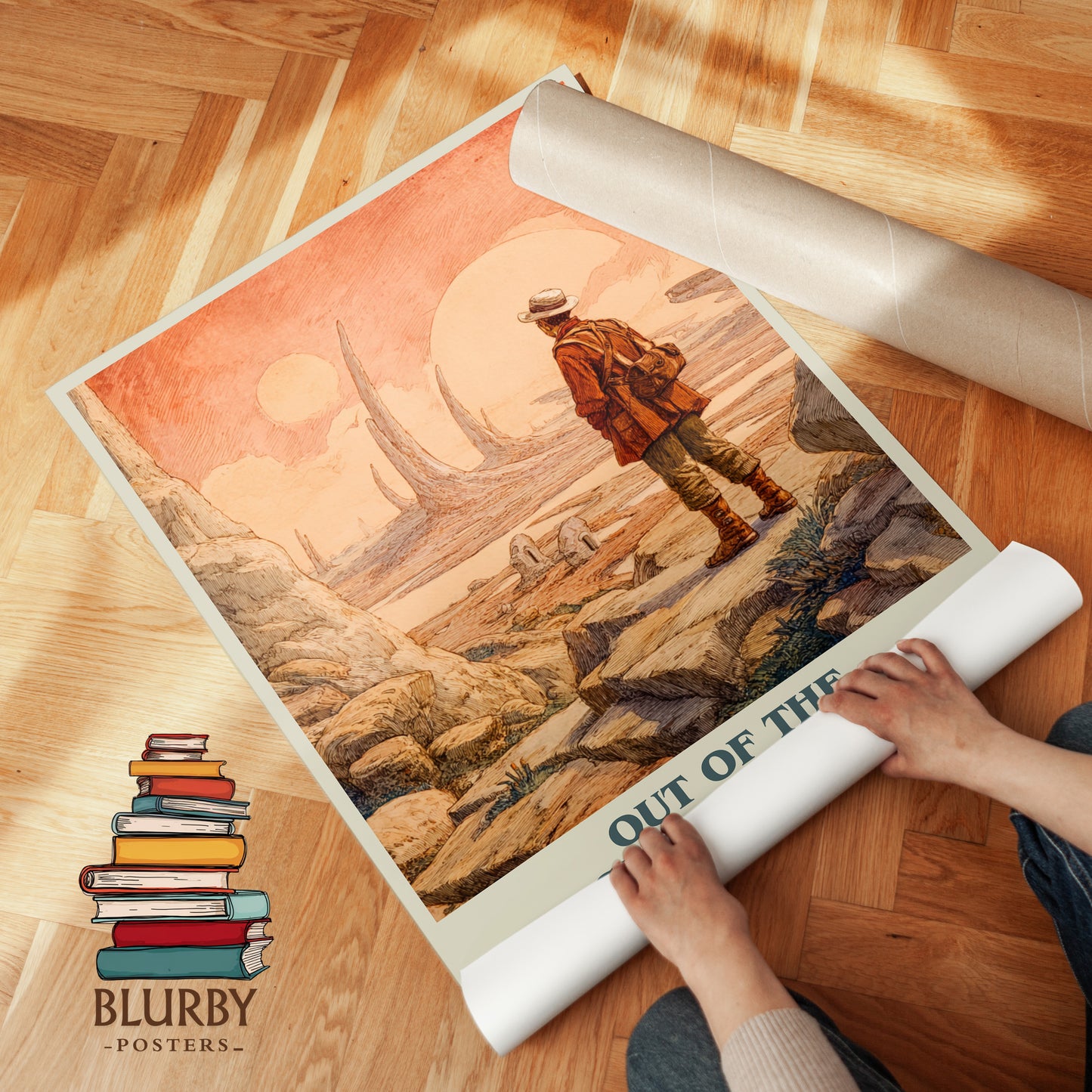 Out of the Silent Planet book cover print on bookshelf – C.S. Lewis fan gift