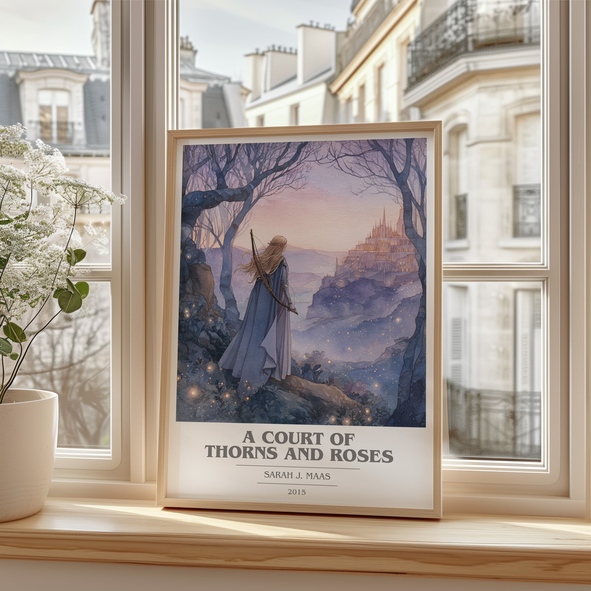 A Court of Thorns and Roses book cover poster colour and style options – Sarah J. Maas book art