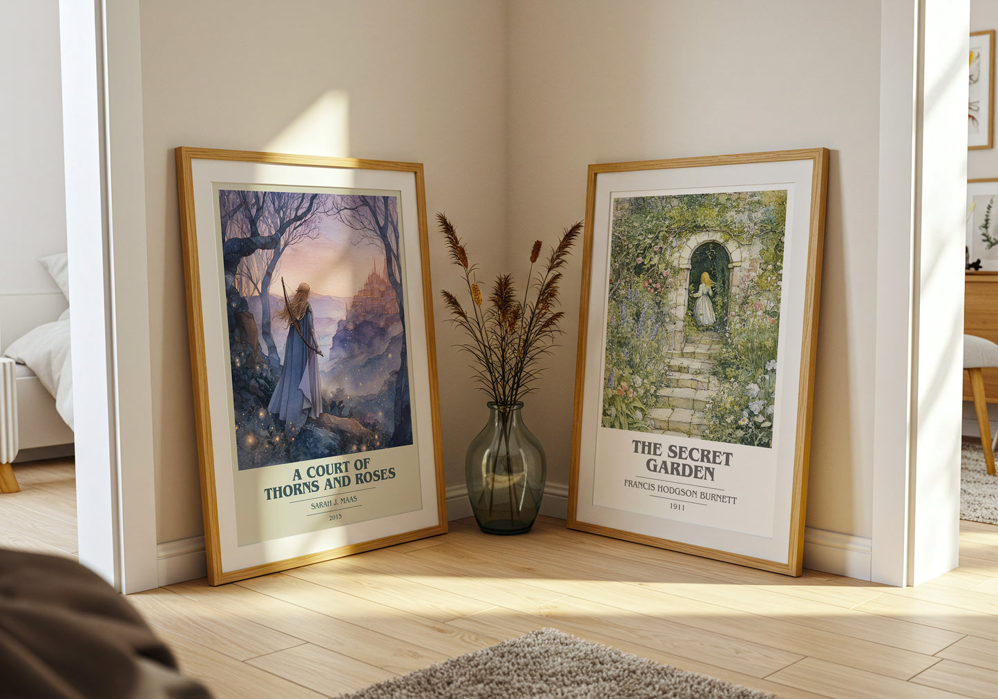 A Court of Thorns and Roses book cover book poster framed on wall – sci fi wall art