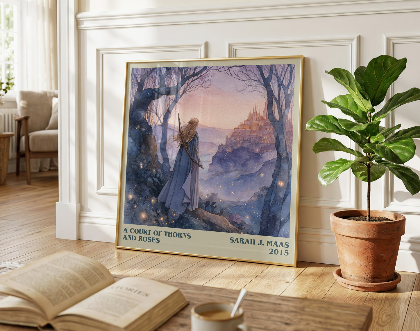 A Court of Thorns and Roses literary poster paired in gallery wall – literary art prints