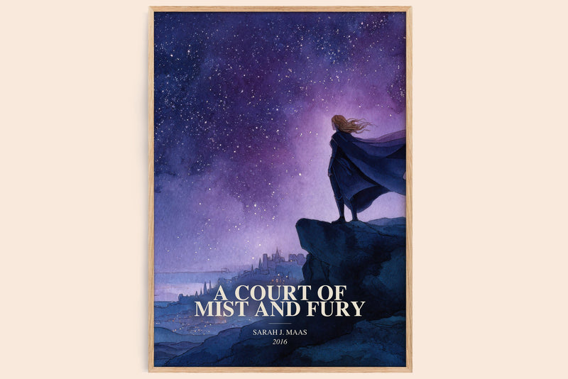 A Court Of Mist And Fury watercolour book poster by Sarah J. Maas – framed literary art print