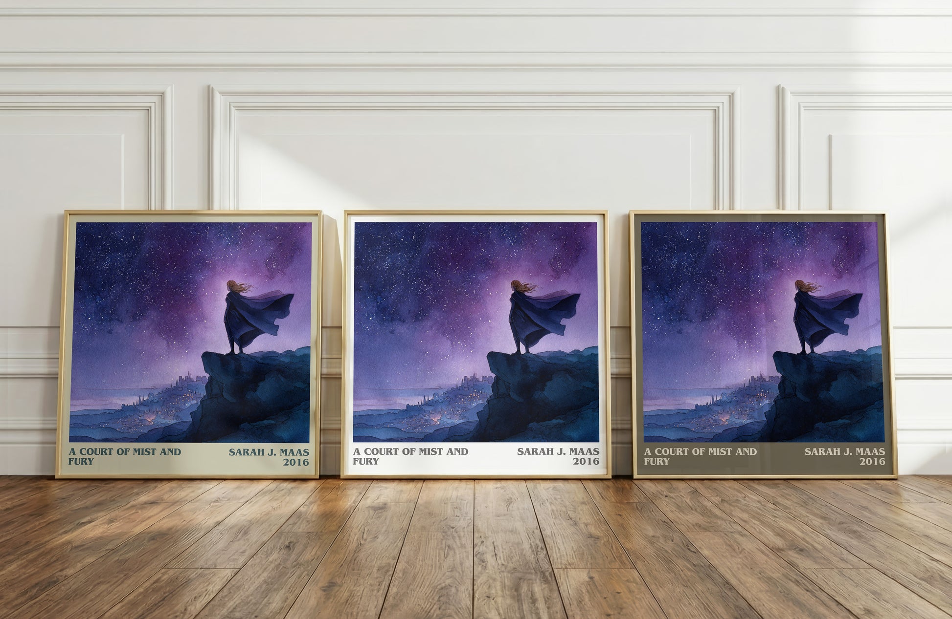 A Court of Mist and Fury literary print framed by window – literary home decor