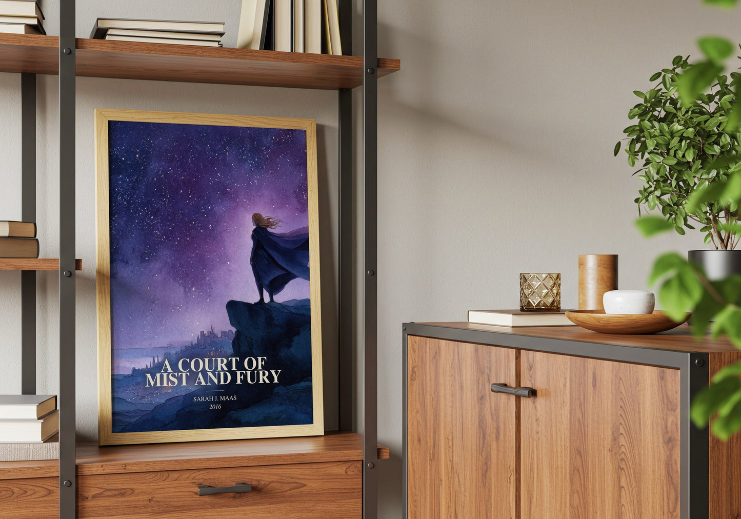 A Court Of Mist And Fury book watercolour illustration paper finish options – matte satin gloss