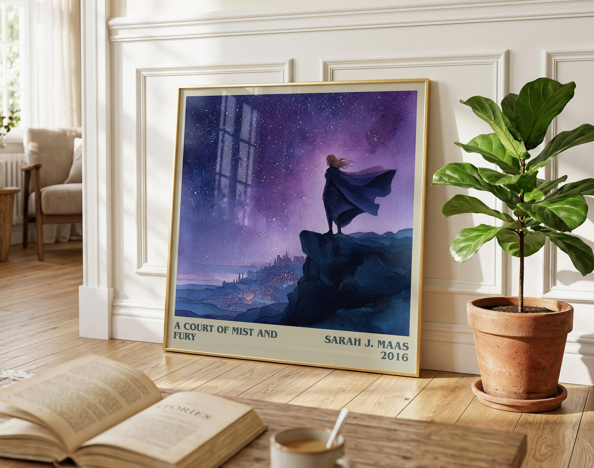 A Court of Mist and Fury literary poster paired in gallery wall – literary art prints