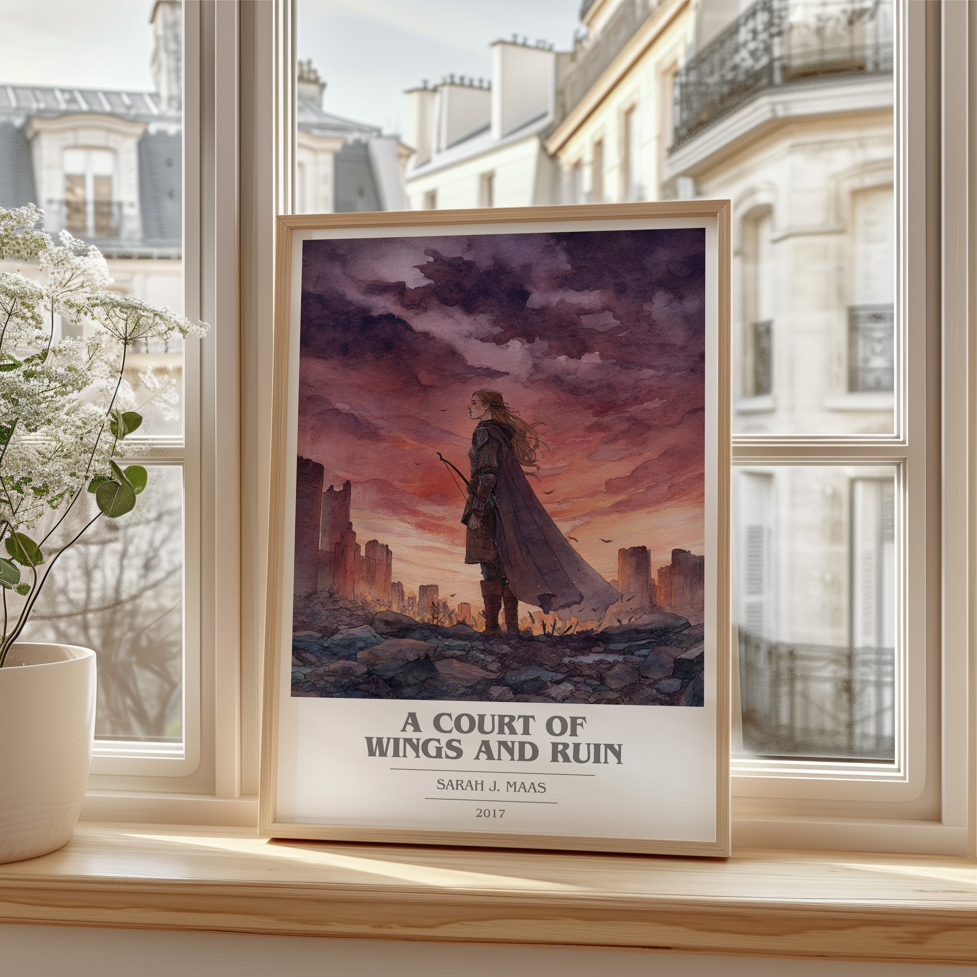 A Court of Wings and Ruin book cover poster colour and style options – Sarah J. Maas book art