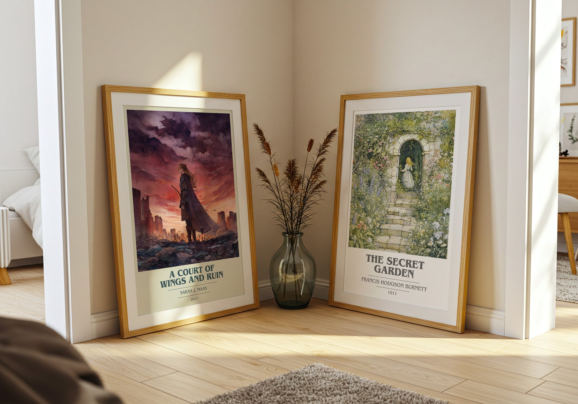 A Court of Wings and Ruin book cover book poster framed on wall – fantasy wall art