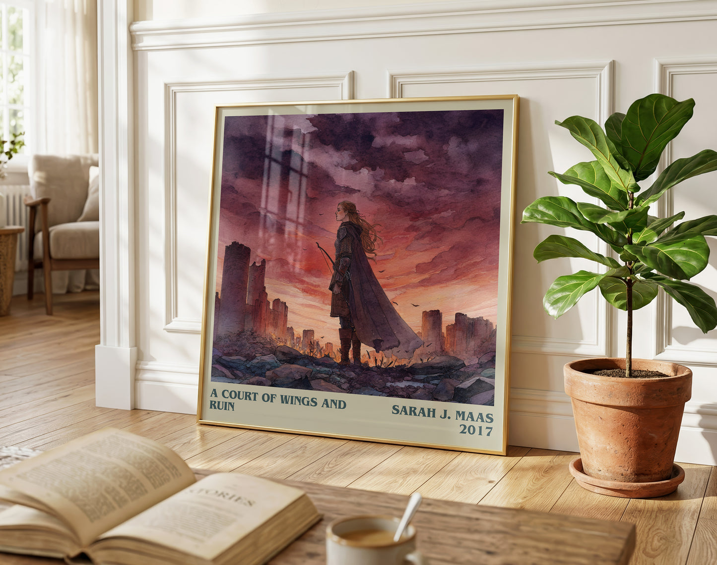 A Court of Wings and Ruin literary poster paired in gallery wall – literary art prints