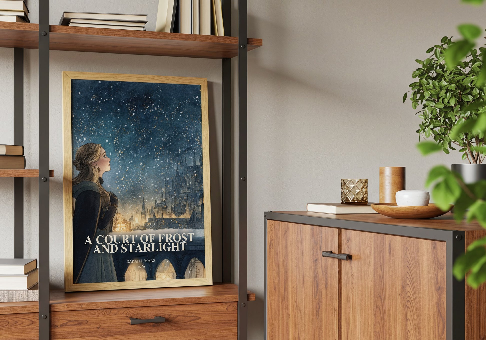 A Court Of Frost And Starlight book watercolour illustration paper finish options – matte satin gloss