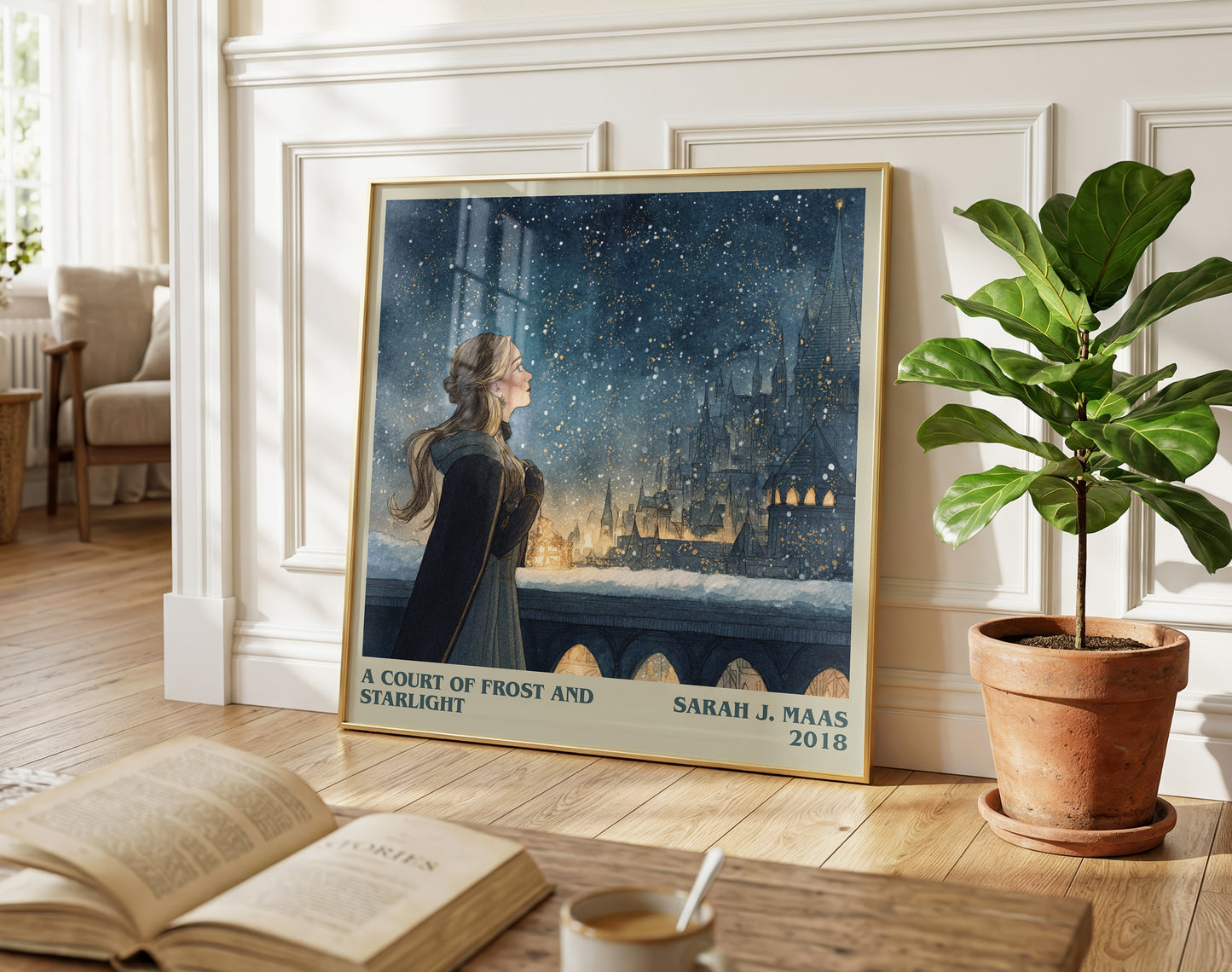 A Court of Frost and Starlight literary poster paired in gallery wall – literary art prints
