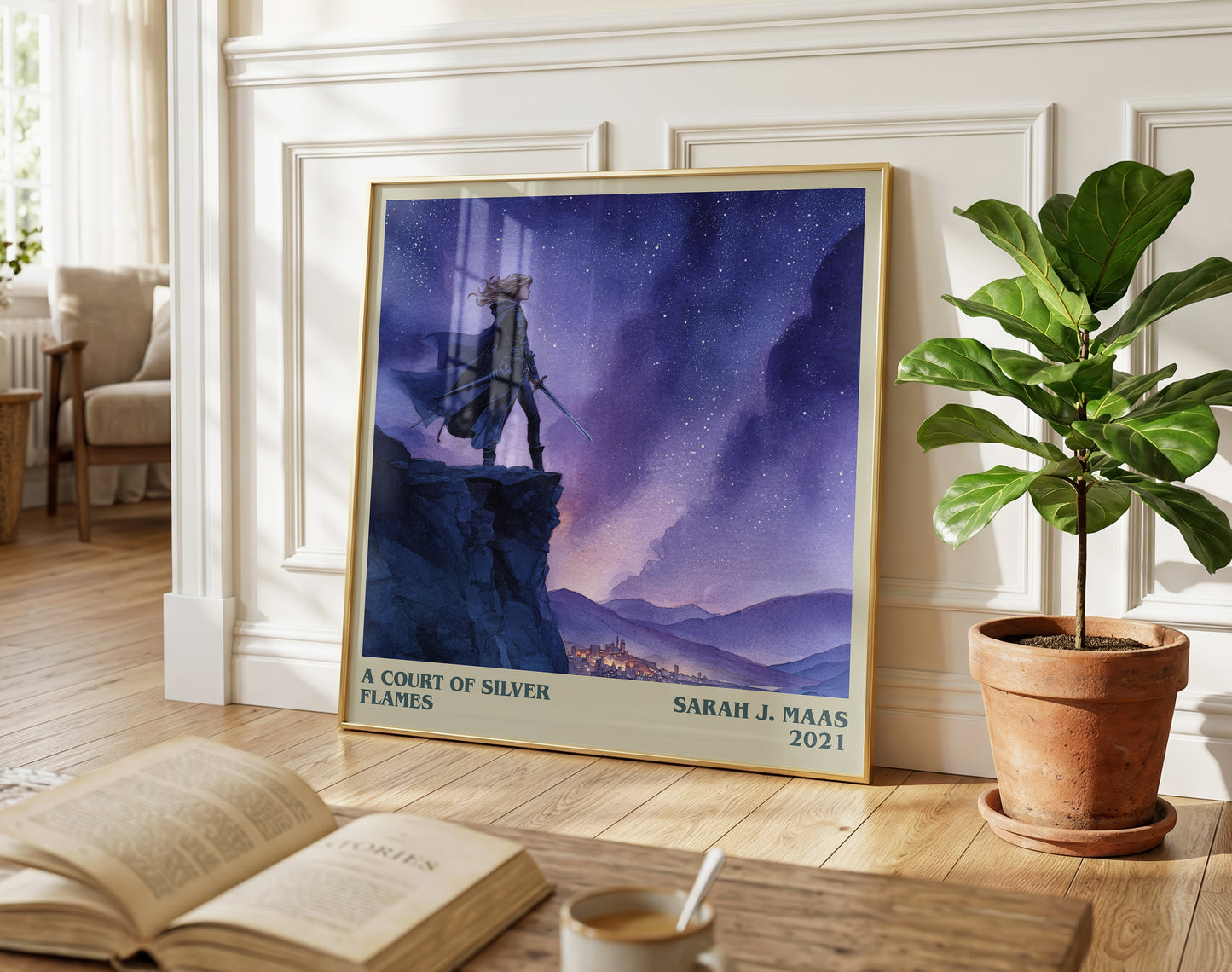 A Court Of Silver Flames literary poster paired in gallery wall – literary art prints