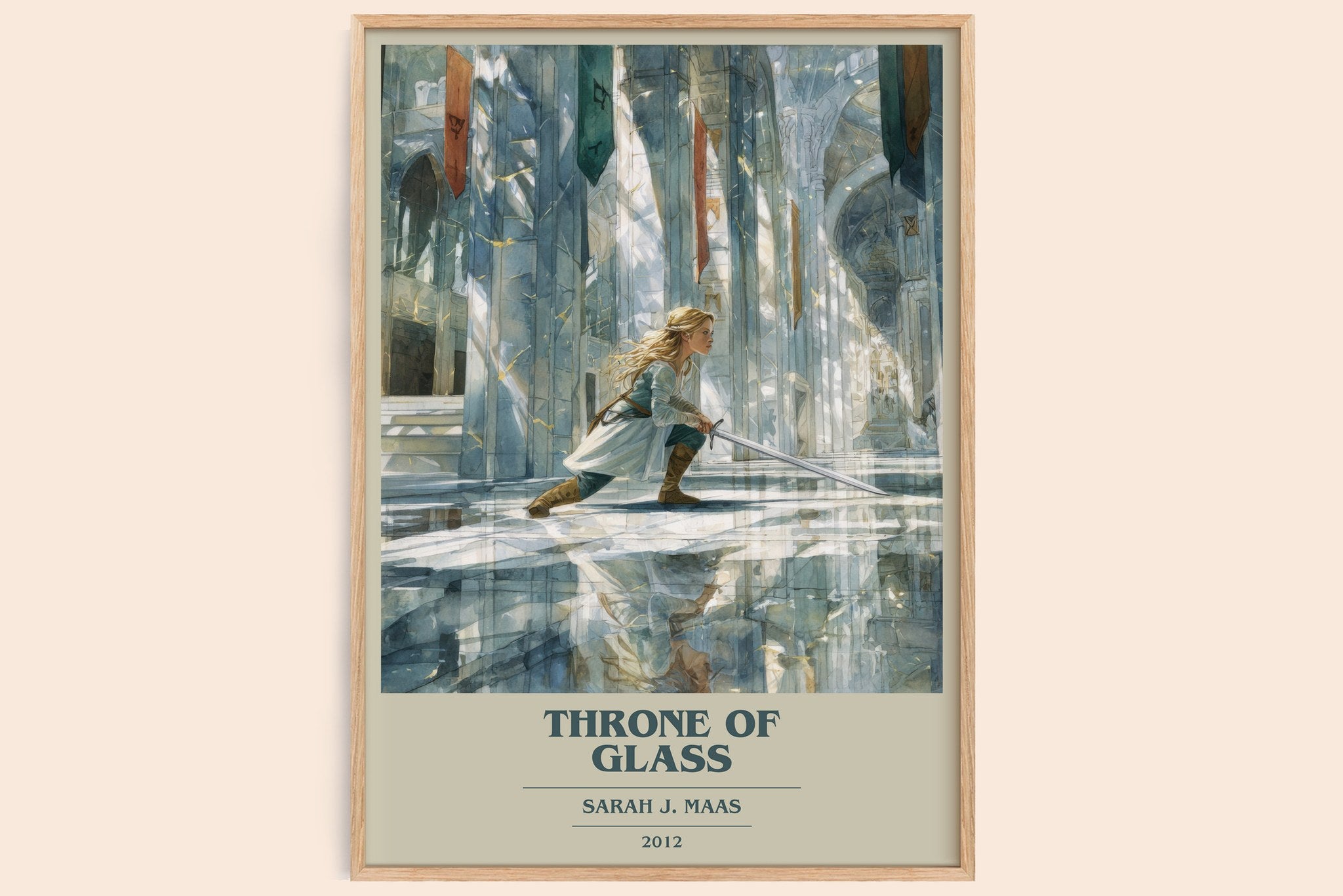 Throne of Glass Book Cover Poster by Sarah J. Maas