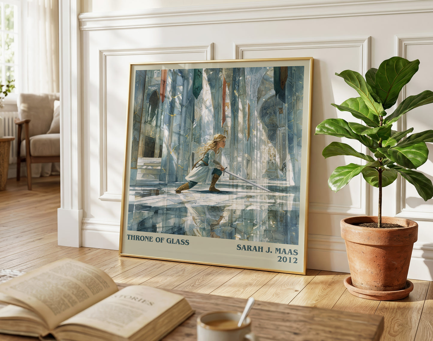 Throne of Glass literary poster paired in gallery wall – literary art prints