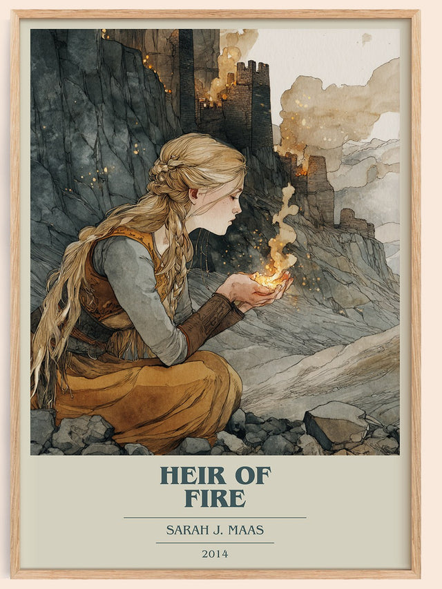 Heir of Fire Book Cover Poster by Sarah J. Maas