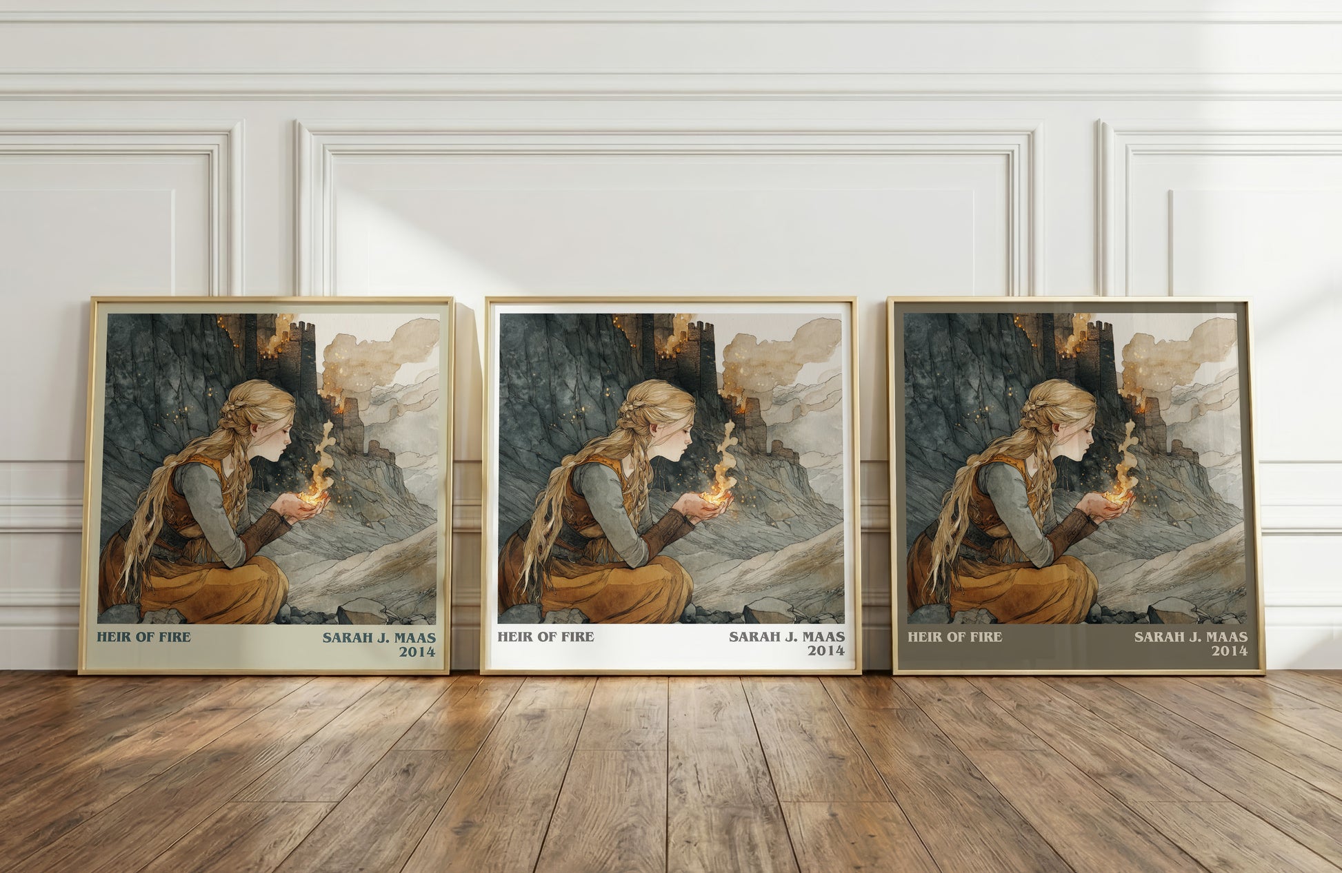 Heir of Fire literary print framed by window – literary home decor