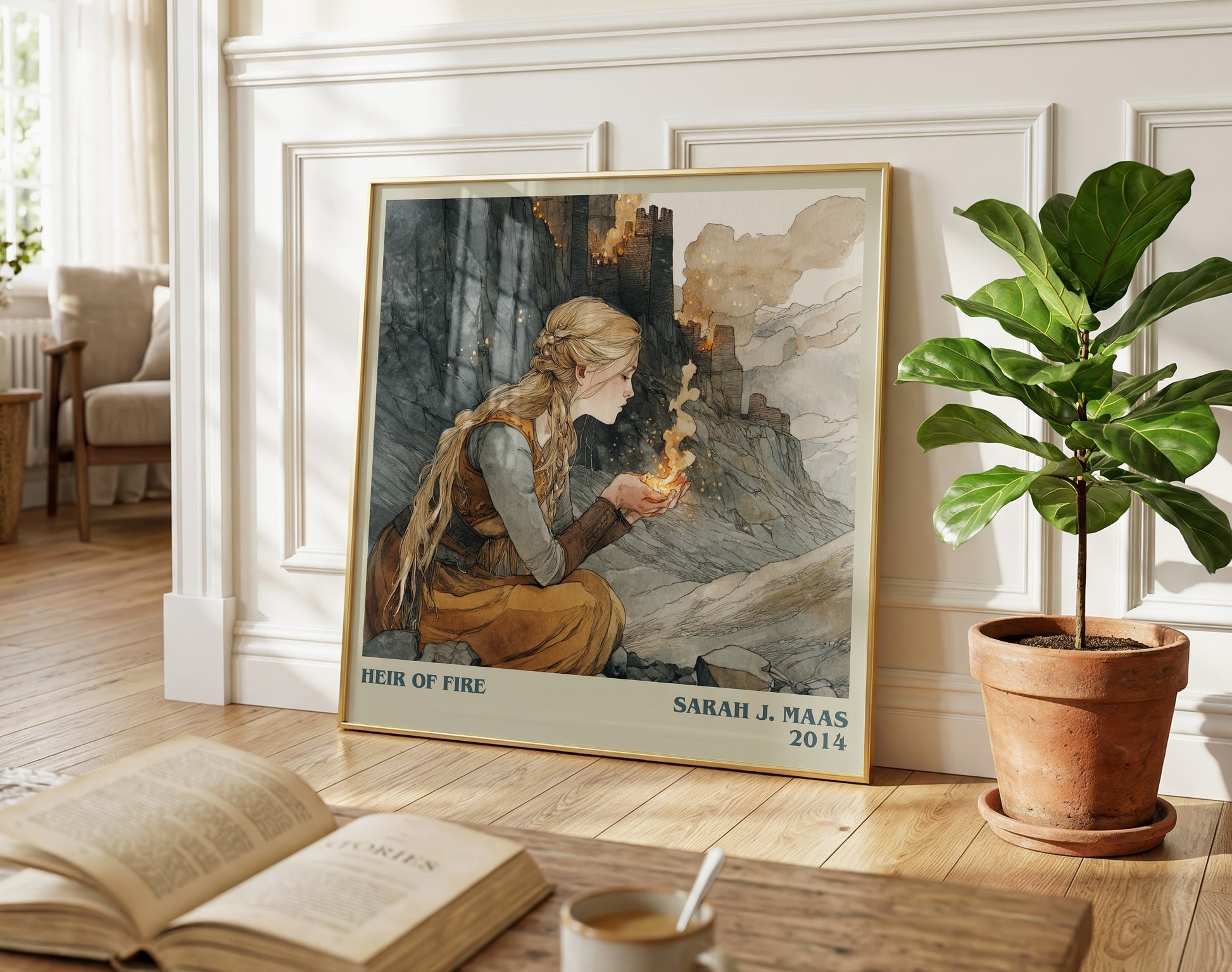 Heir of Fire literary poster paired in gallery wall – literary art prints