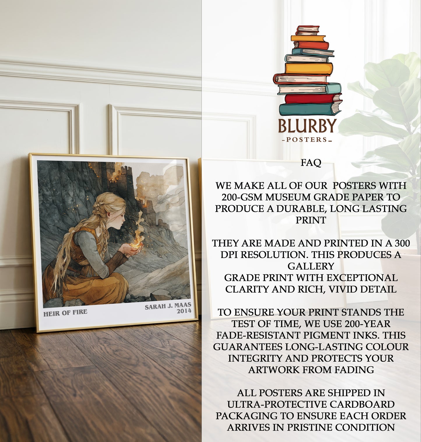 Heir of Fire Literary Art Print by Sarah J. Maas