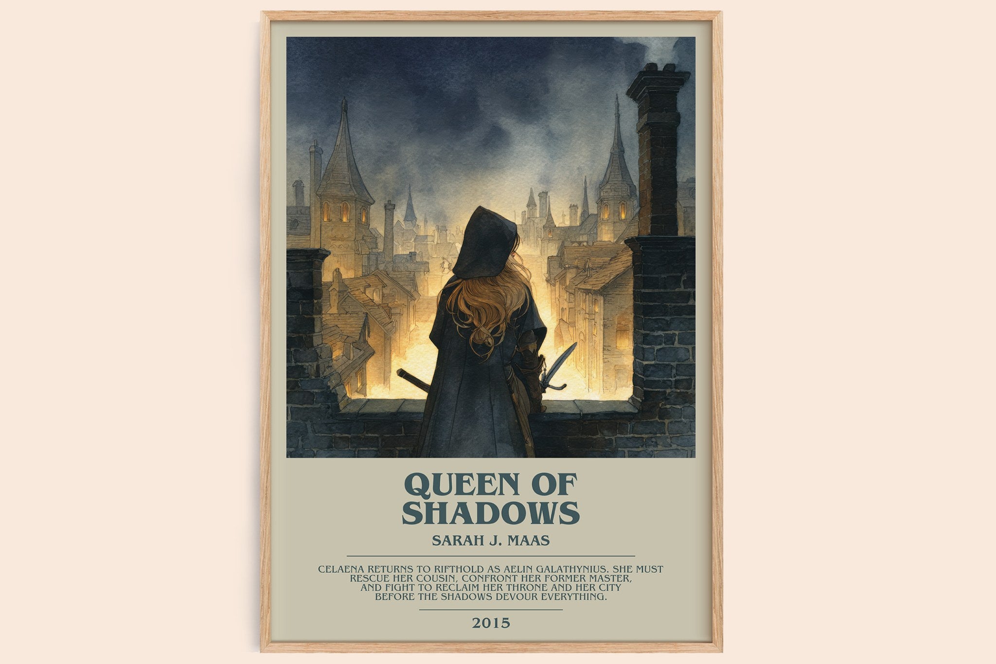 Queen of Shadows Bookish Wall Art by Sarah J. Maas