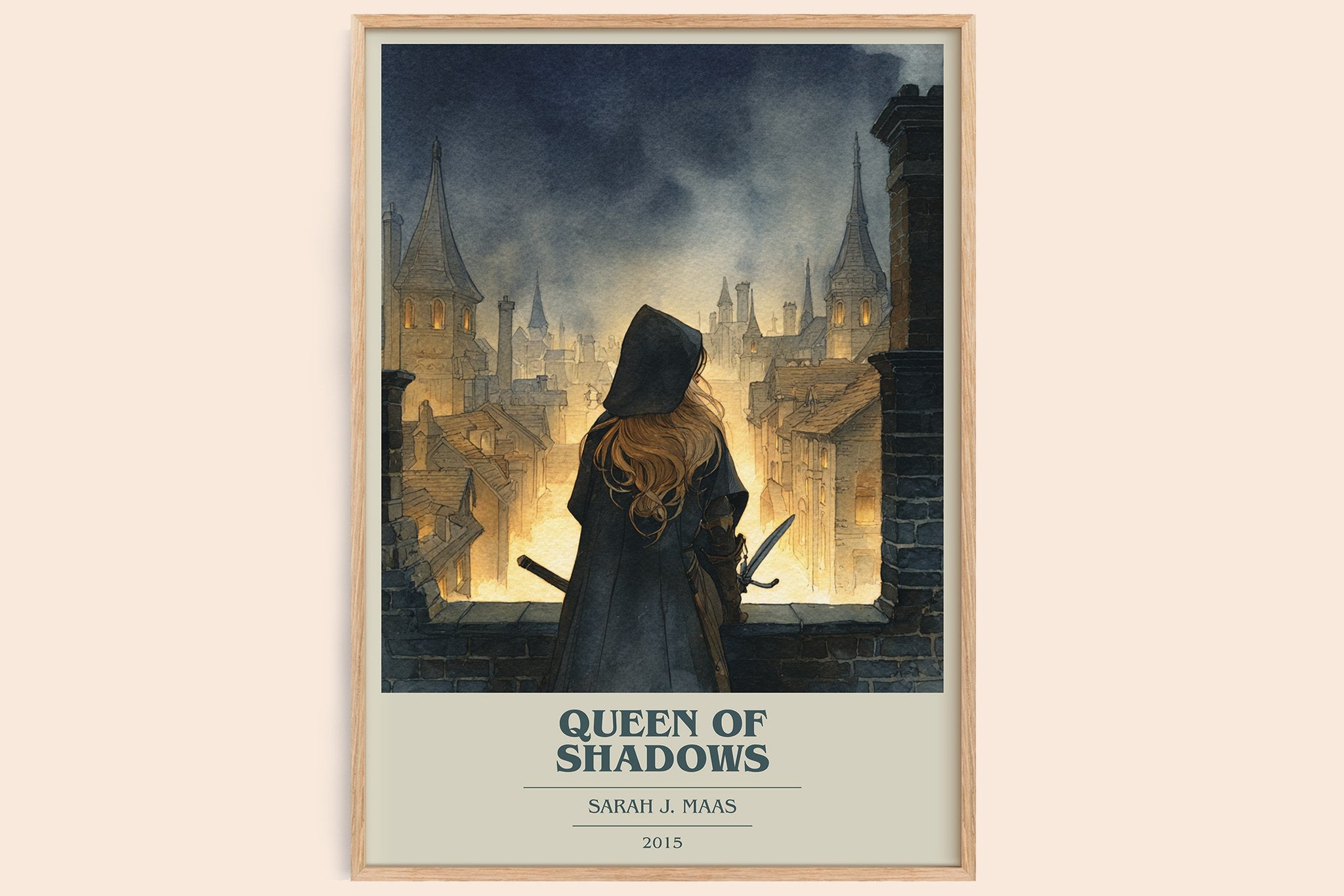 Queen of Shadows Book Cover Poster by Sarah J. Maas
