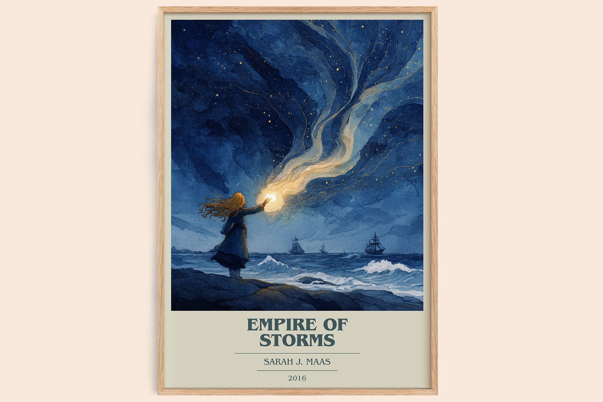 Empire of Storms Book Cover Poster by Sarah J. Maas
