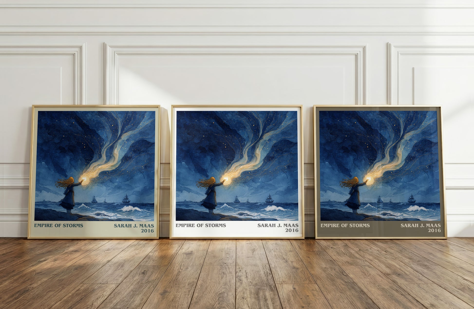 Empire of Storms literary print framed by window – literary home decor