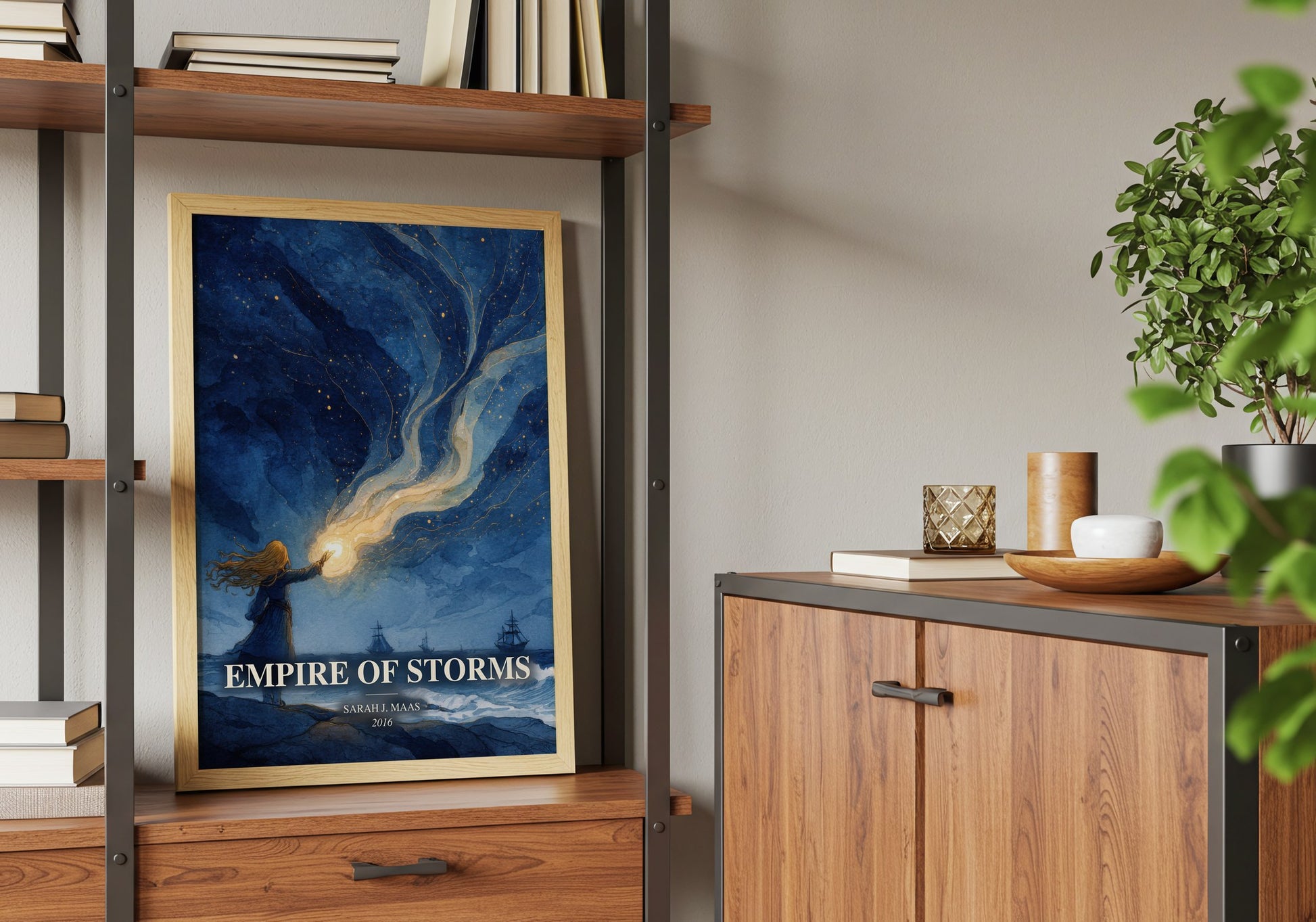 Empire Of Storms book watercolour illustration paper finish options – matte satin gloss