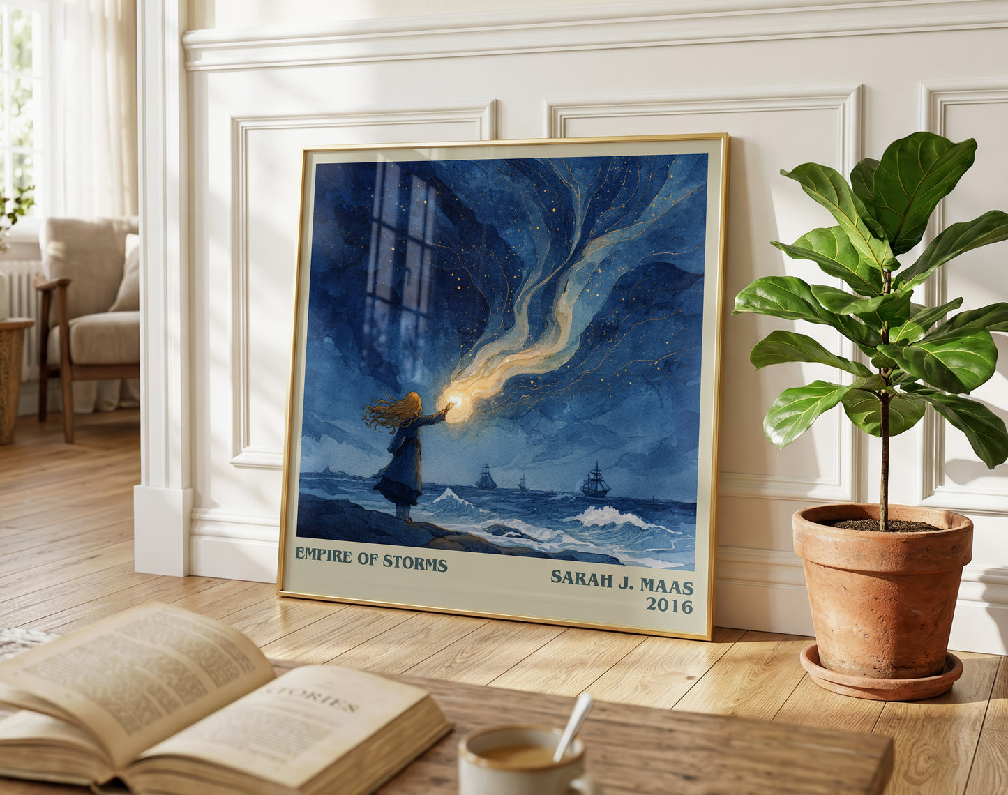 Empire of Storms literary poster paired in gallery wall – literary art prints