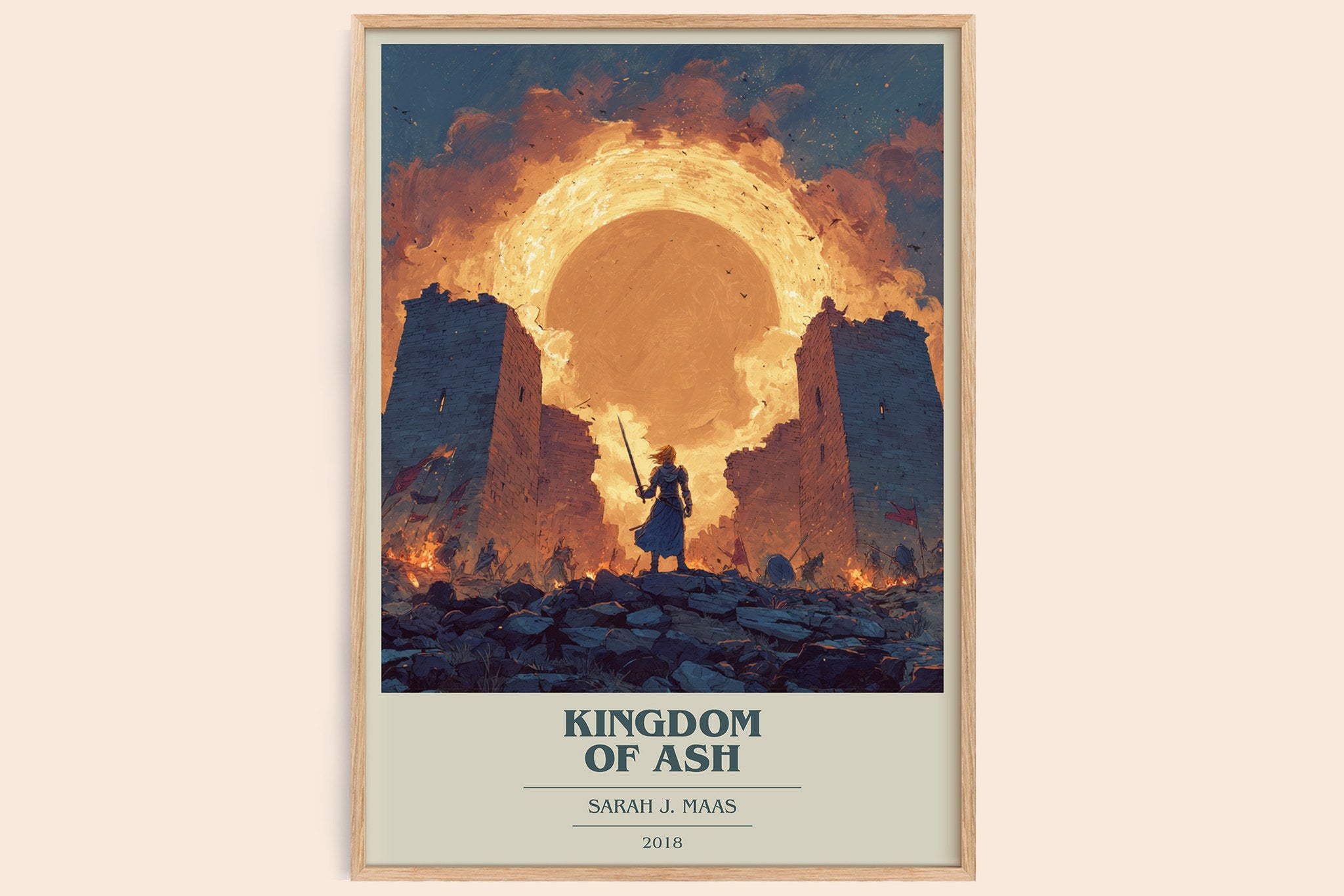 Kingdom of Ash Book Cover Poster by Sarah J. Maas
