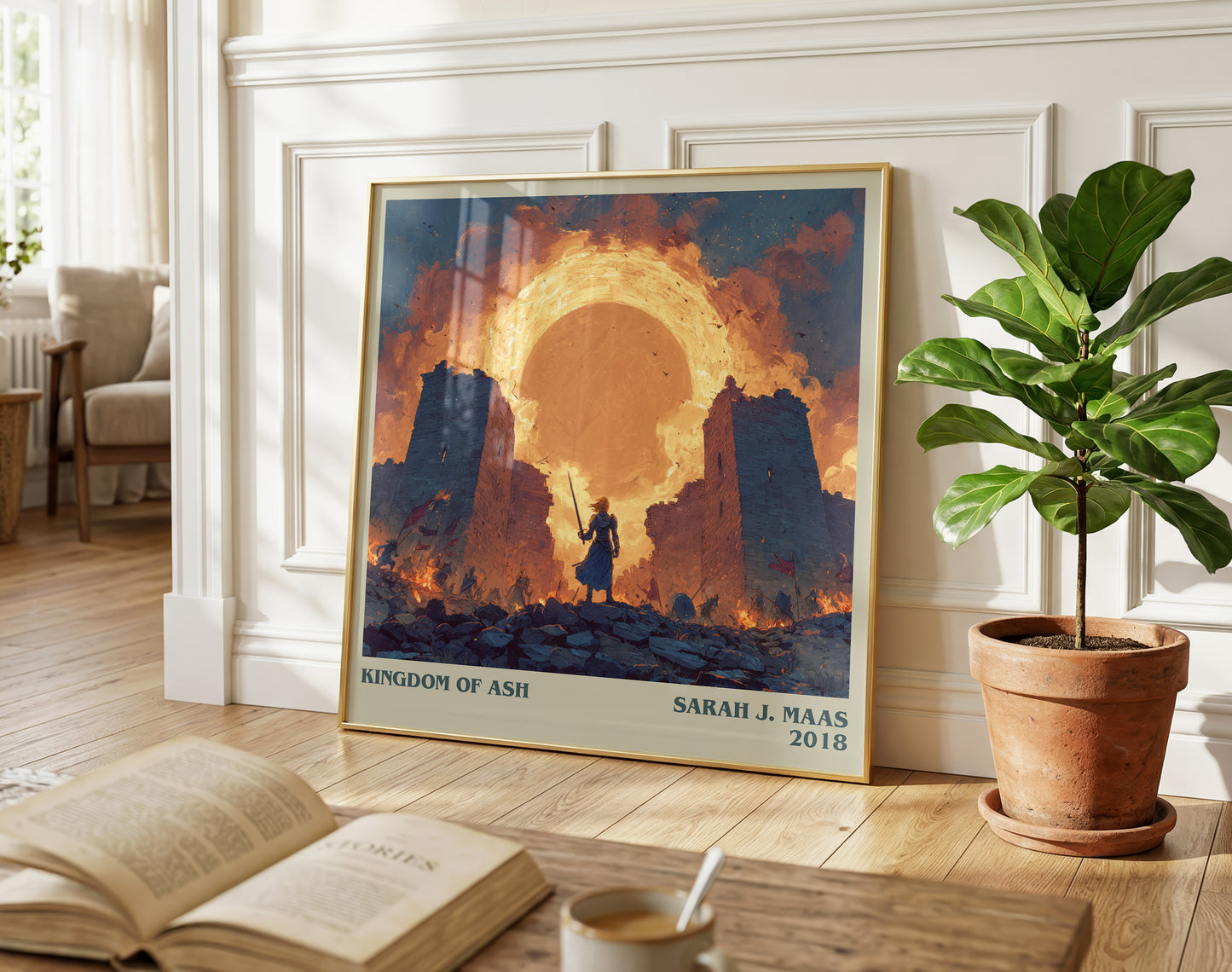 Kingdom of Ash literary poster paired in gallery wall – literary art prints