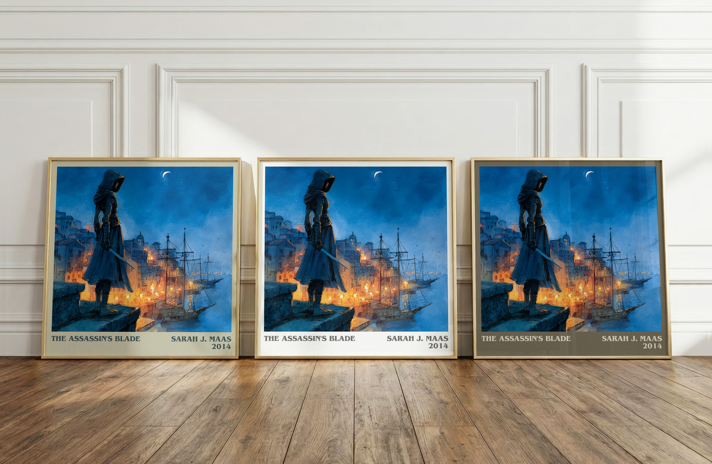 The Assassin's Blade literary print framed by window – literary home decor