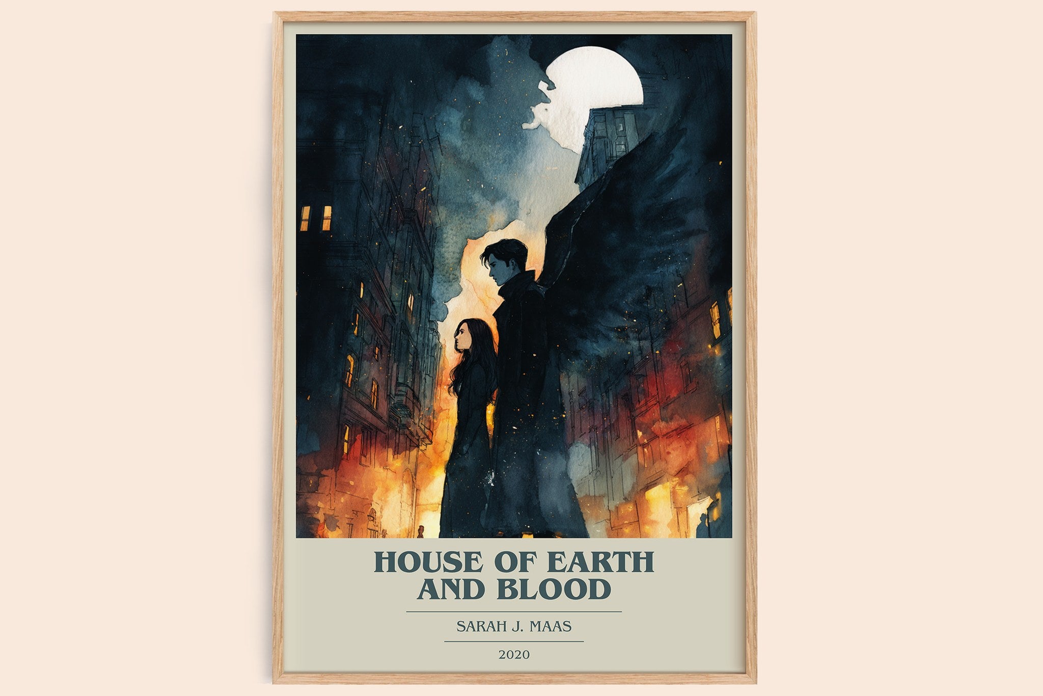 House of Earth and Blood Book Cover Poster by Sarah J. Maas
