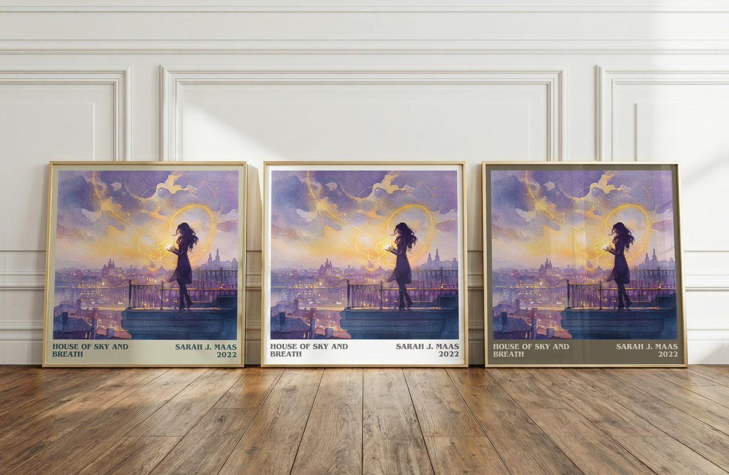 House of Sky and Breath literary print framed by window – literary home decor
