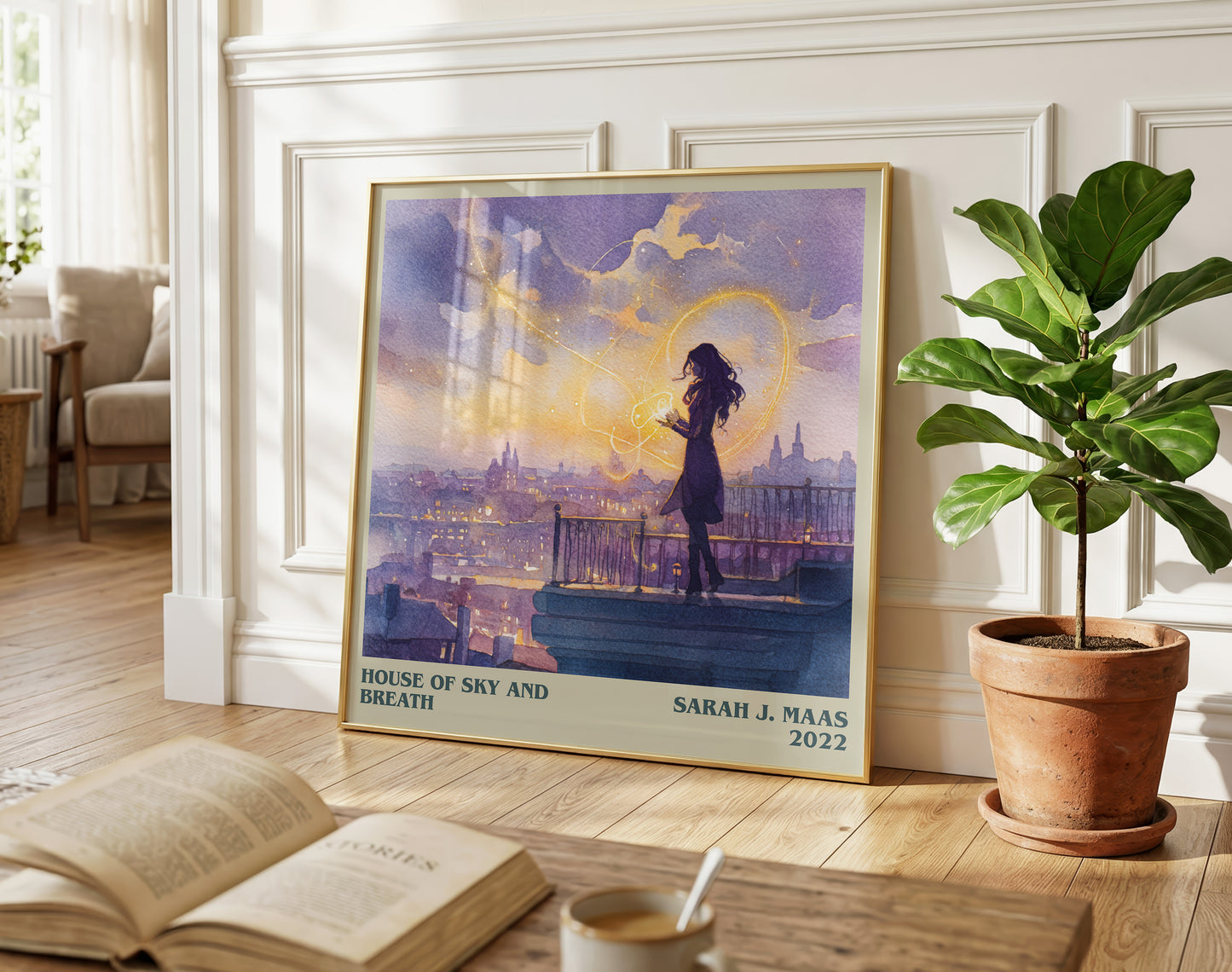 House of Sky and Breath literary poster paired in gallery wall – literary art prints