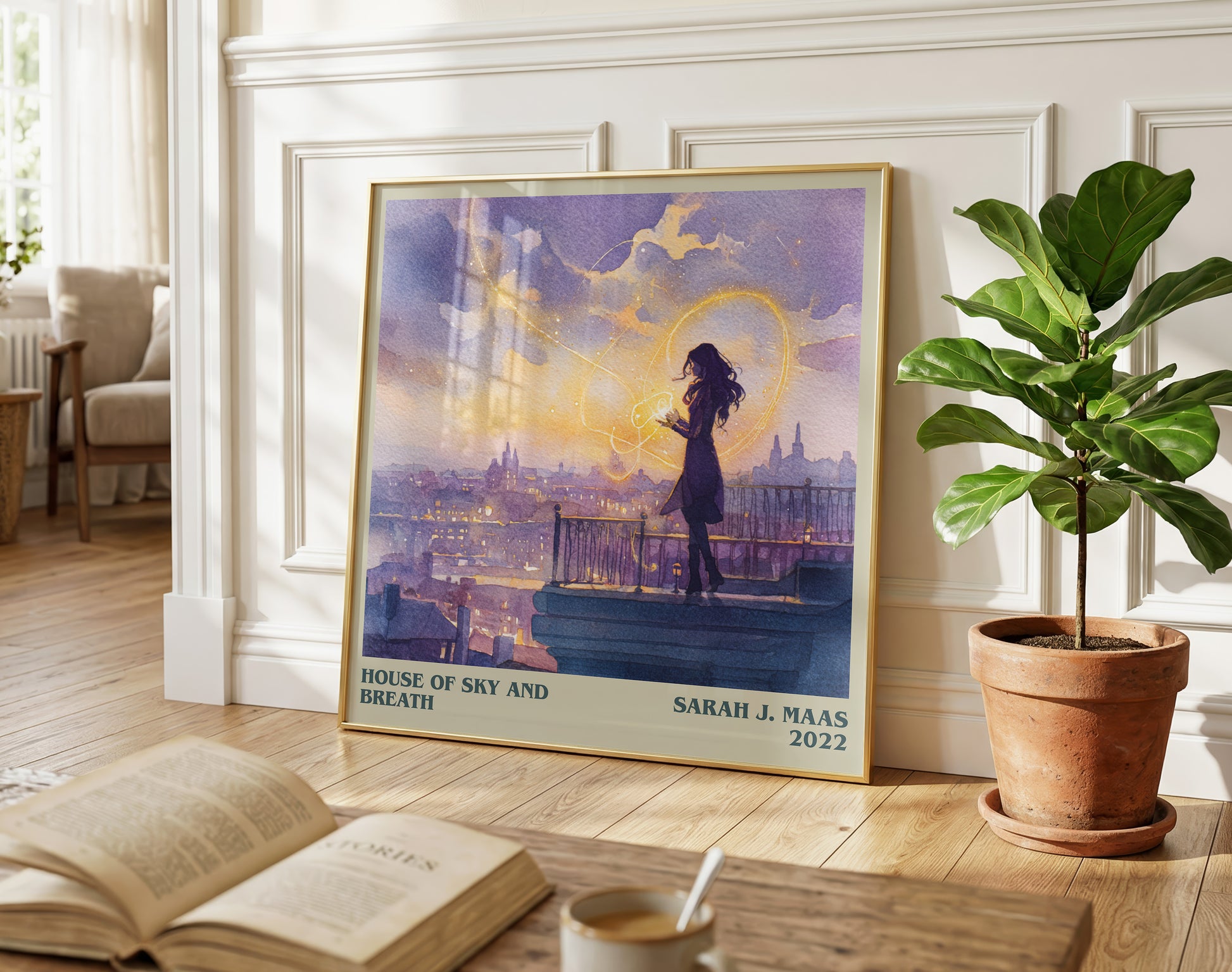 House of Sky and Breath literary poster paired in gallery wall – literary art prints