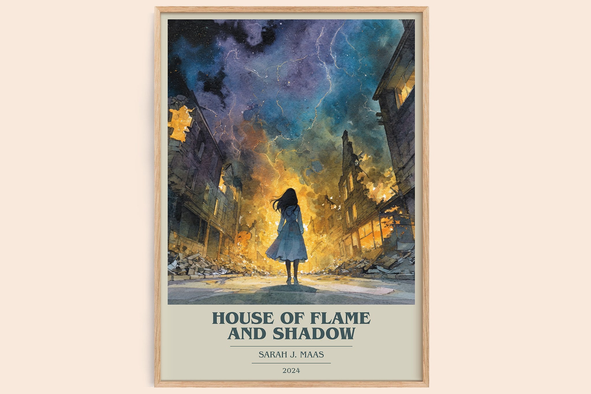 House Of Flame And Shadow Book Cover Poster by Sarah J. Maas
