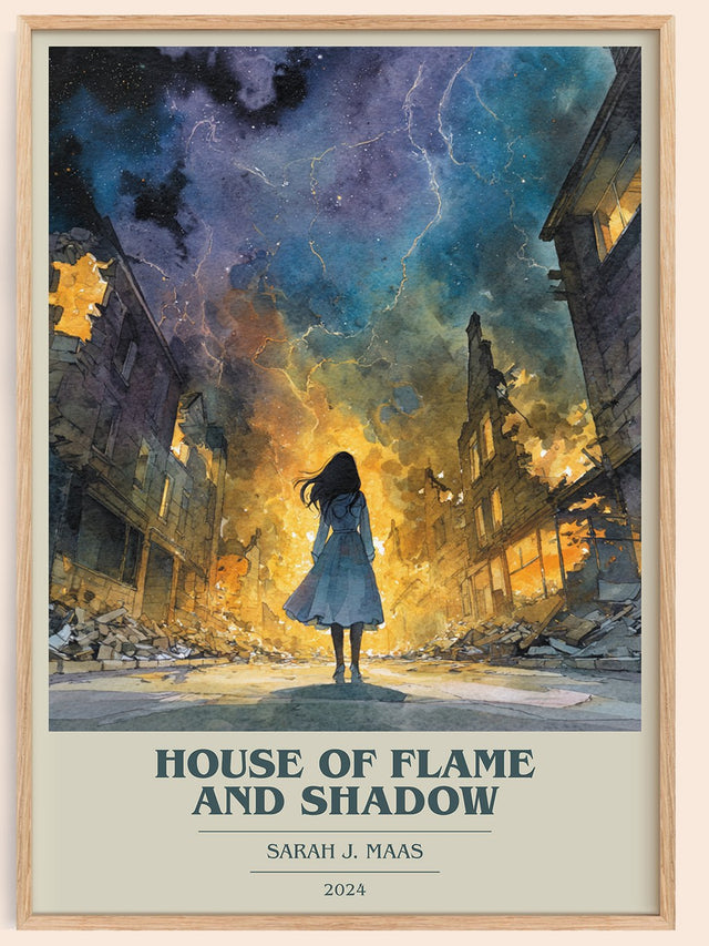 House Of Flame And Shadow Book Cover Poster by Sarah J. Maas