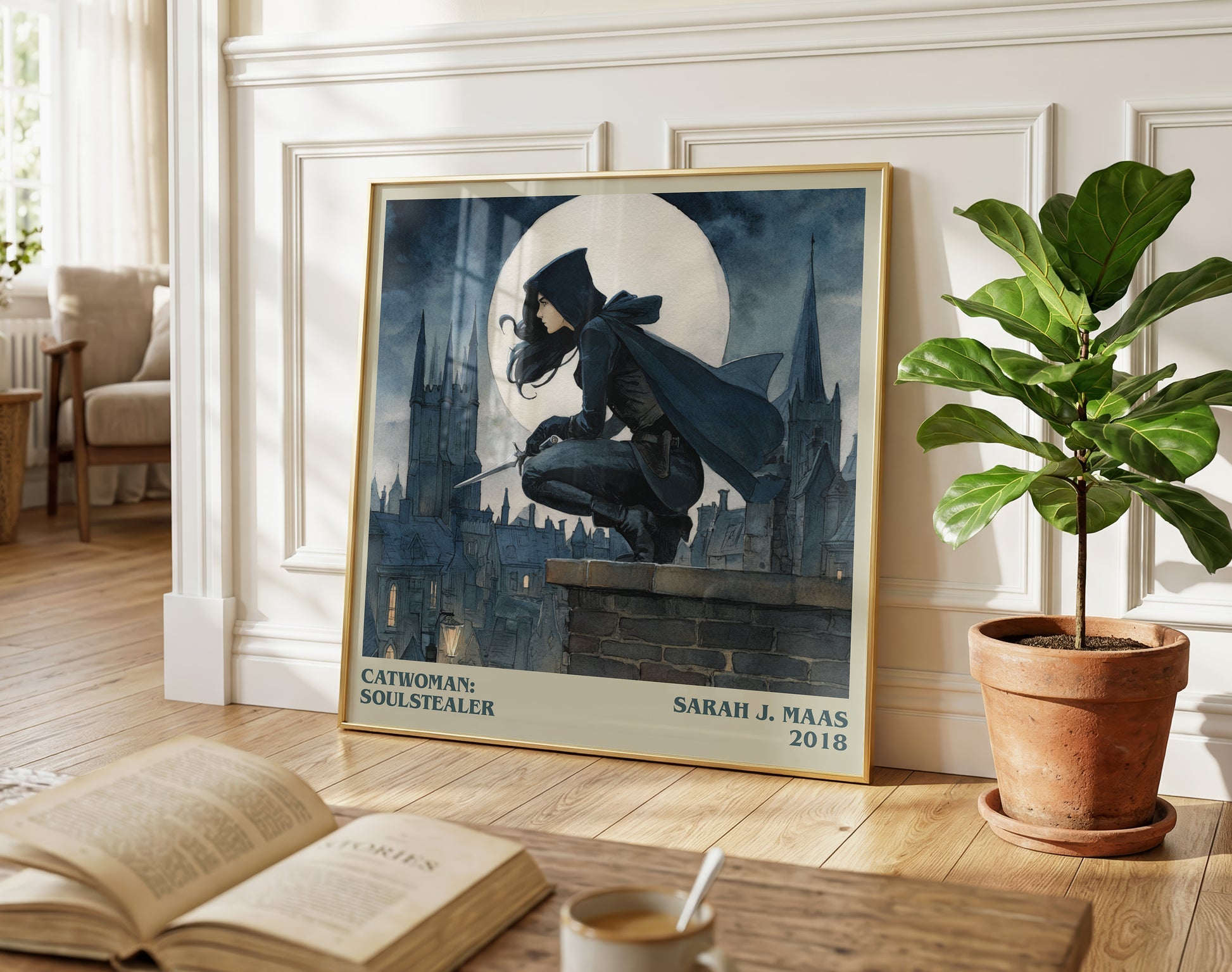 Catwoman: Soulstealer literary poster paired in gallery wall – literary art prints
