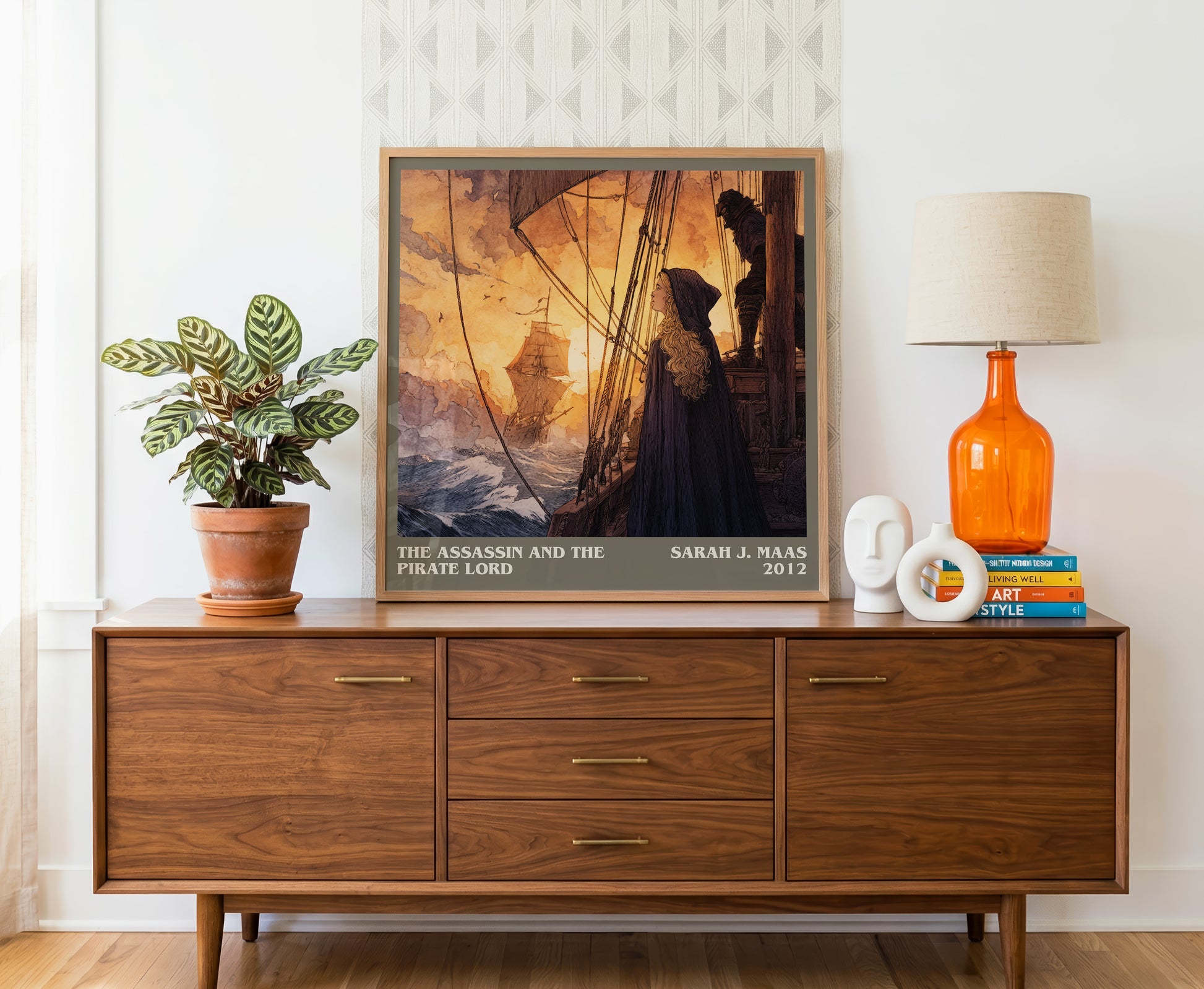The Assassin And The Pirate Lord literary literary print detail – Sarah J. Maas book art