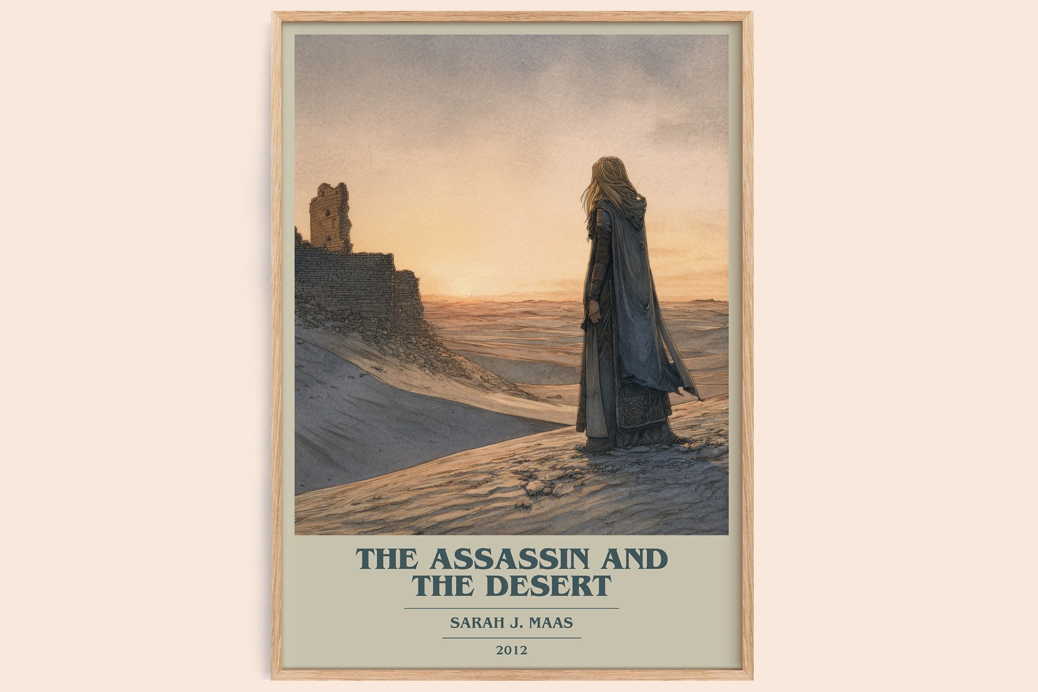 The Assassin And The Desert Book Cover Poster by Sarah J. Maas
