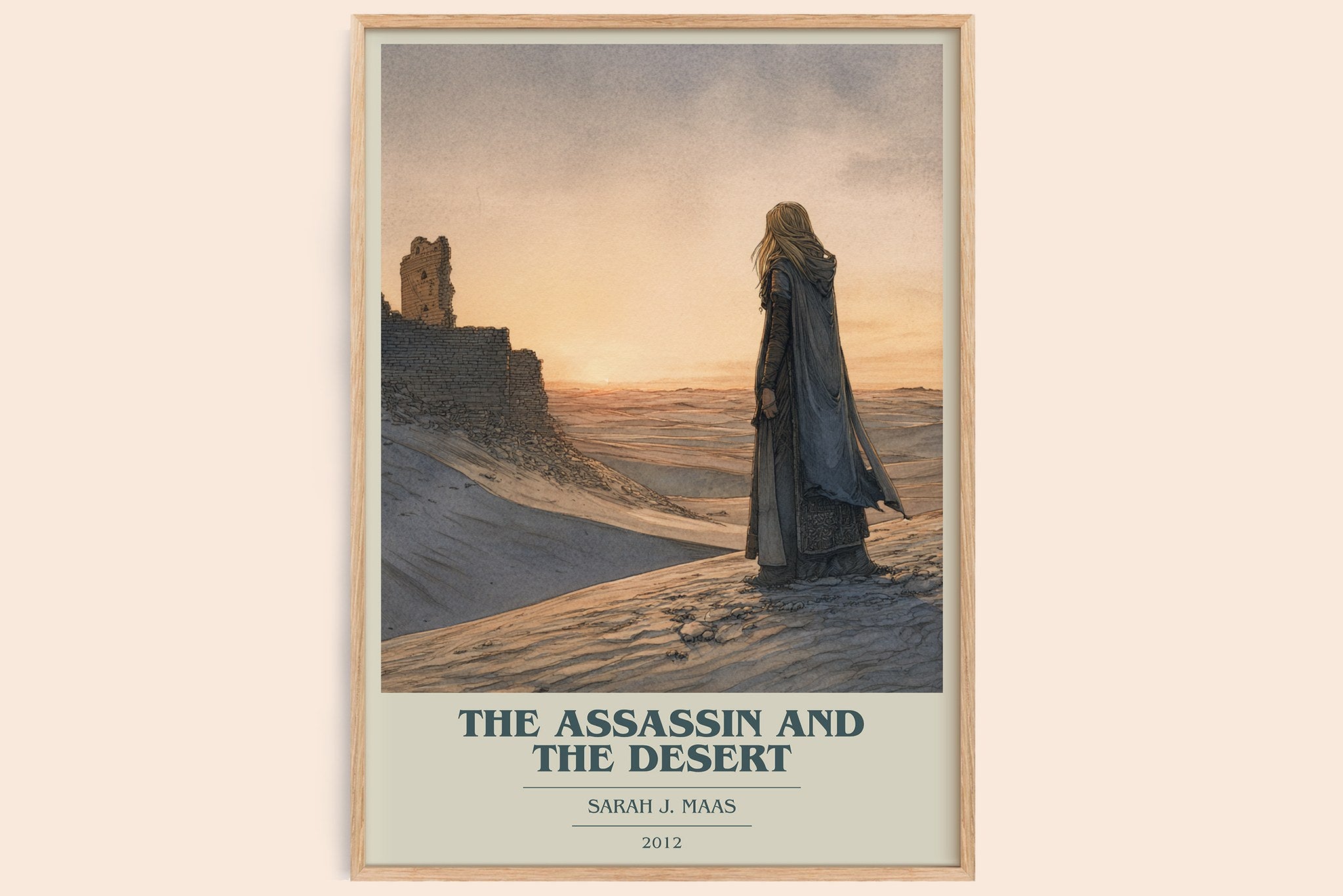 The Assassin And The Desert Book Cover Poster by Sarah J. Maas