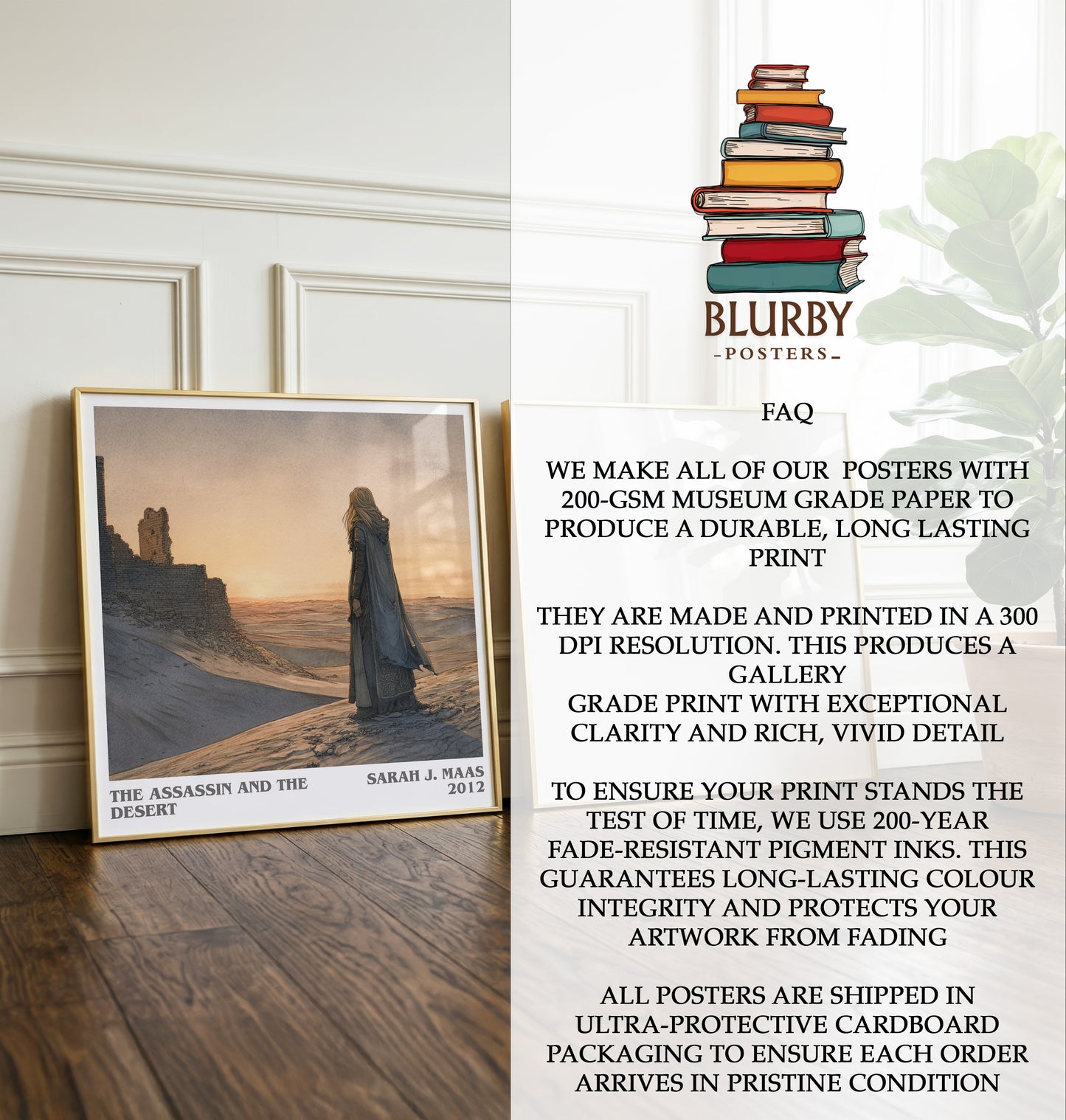 The Assassin And The Desert Literary Art Print by Sarah J. Maas