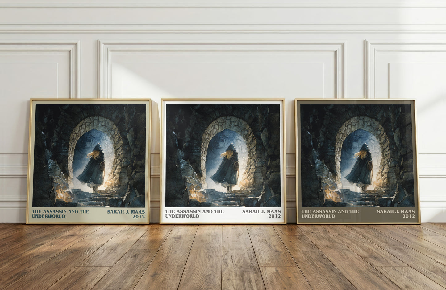 The Assassin And The Underworld literary print framed by window – literary home decor