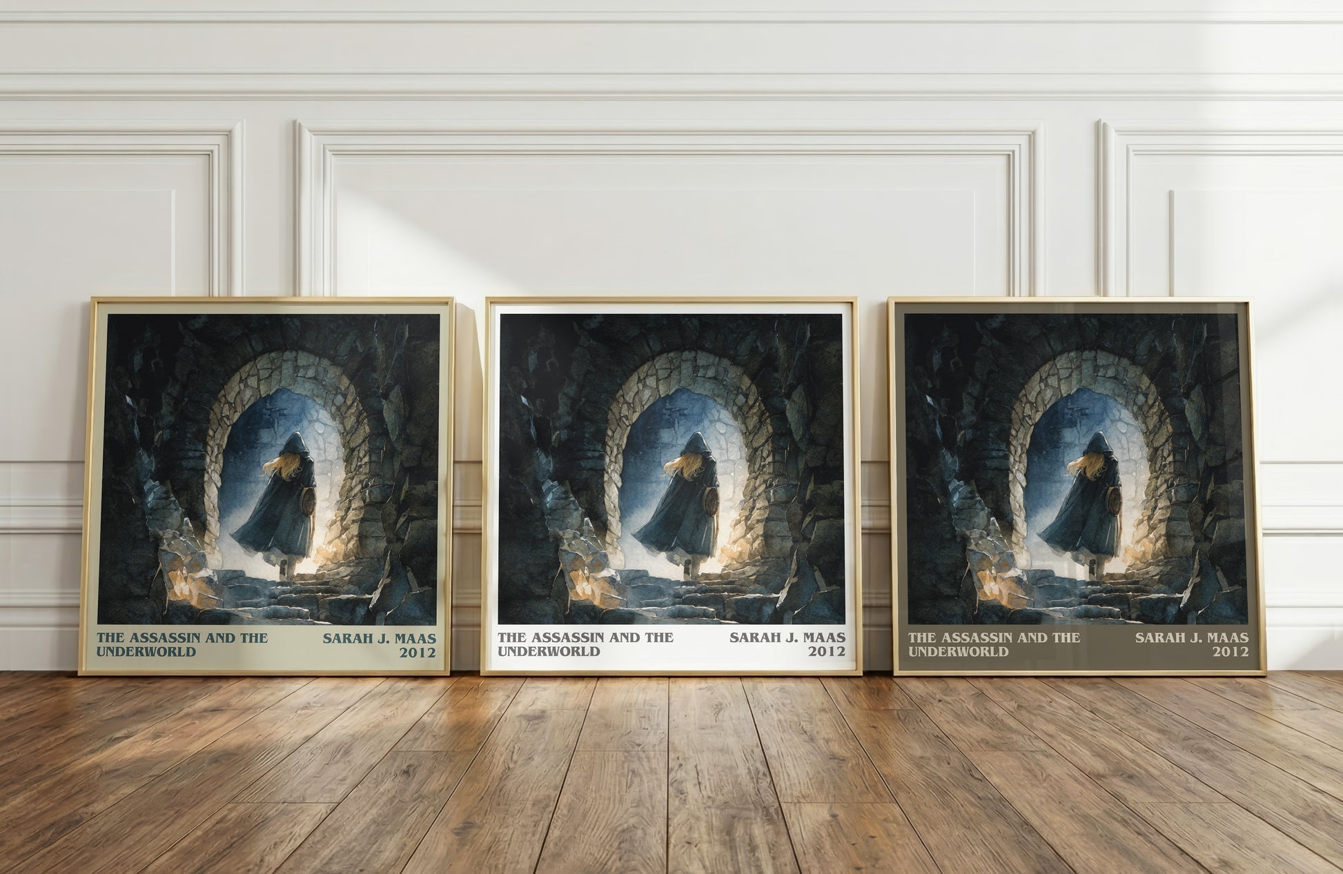 The Assassin And The Underworld literary print framed by window – literary home decor