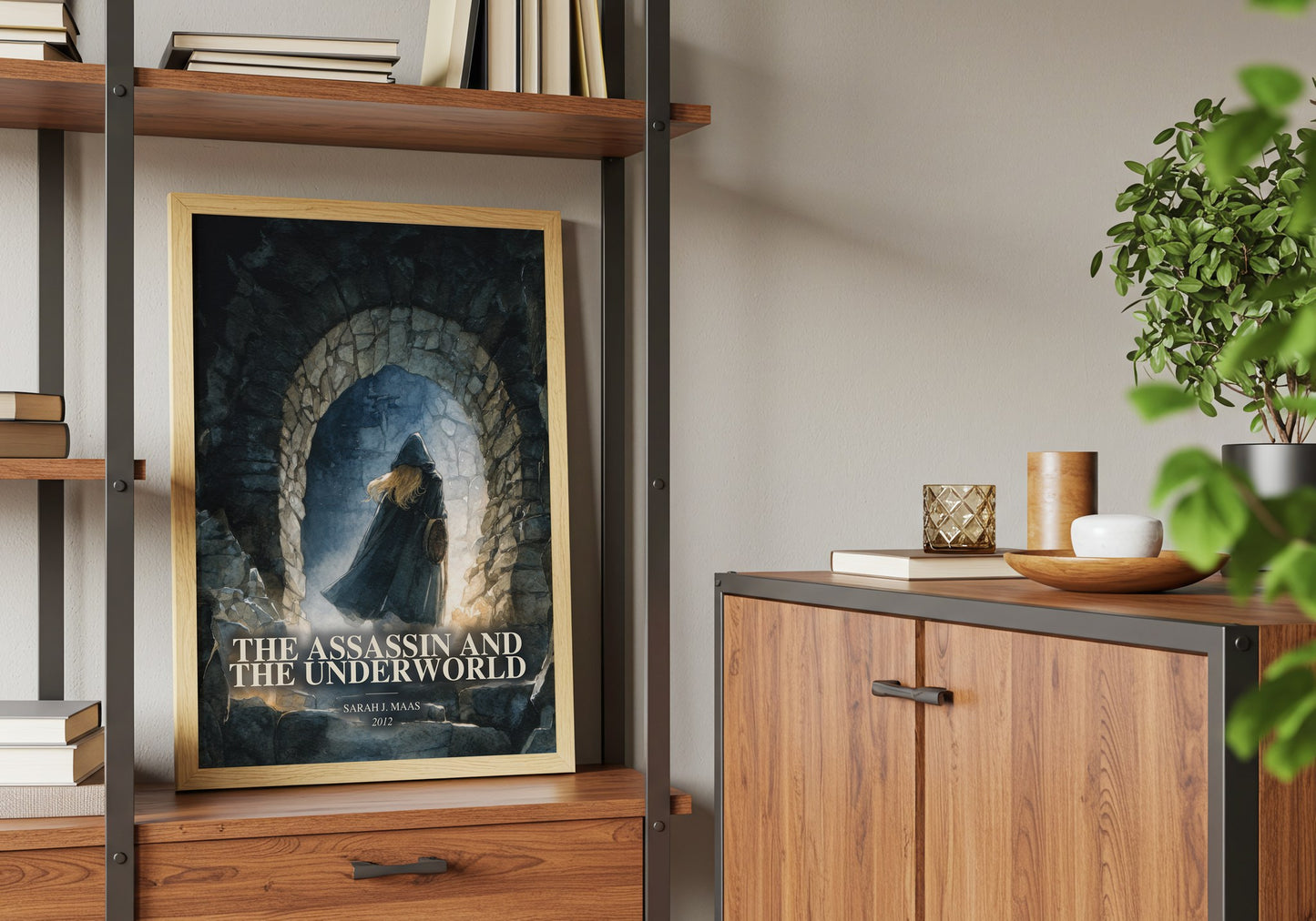 The Assassin And The Underworld book watercolour illustration paper finish options – matte satin gloss