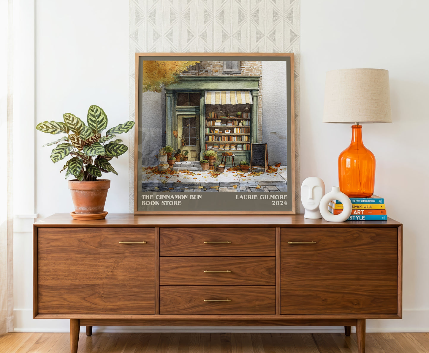 The Cinnamon Bun Book Store literary literary print detail – Laurie Gilmore book art