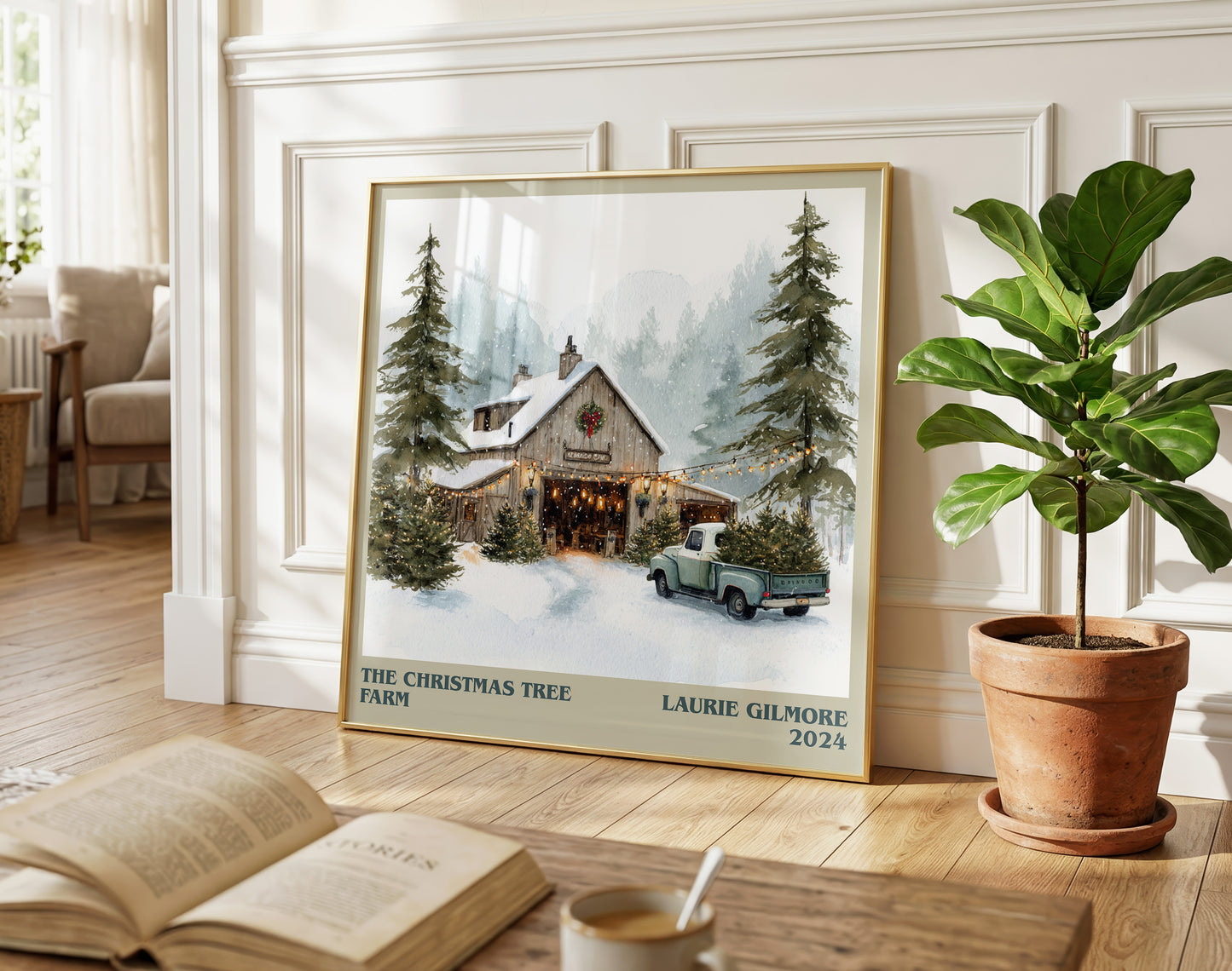 The Christmas Tree Farm literary poster paired in gallery wall – literary art prints