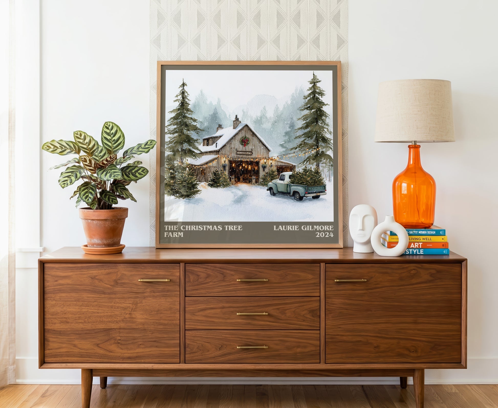 The Christmas Tree Farm literary literary print detail – Laurie Gilmore book art