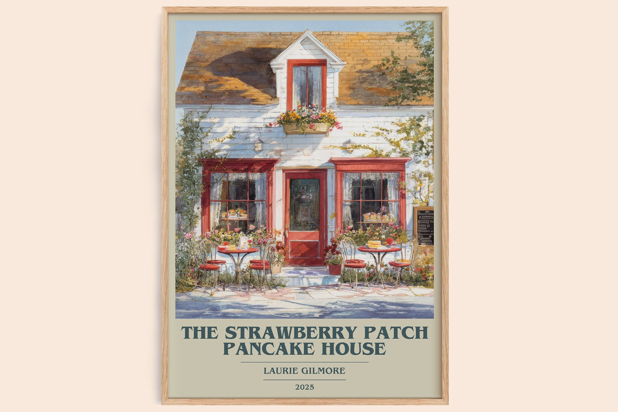 The Strawberry Patch Pancake House Book Cover Poster by Laurie Gilmore