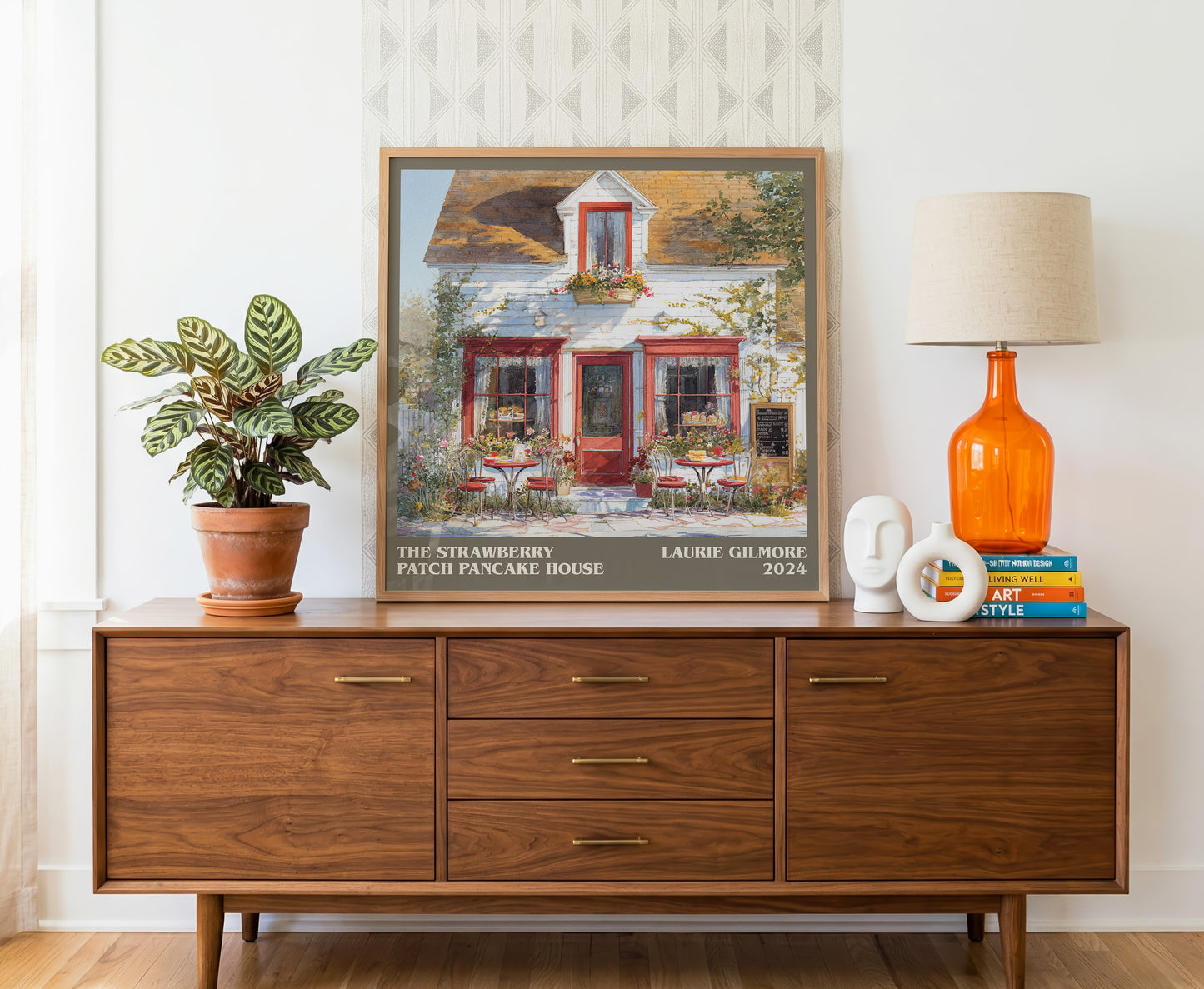 The Strawberry Patch Pancake House literary literary print detail – Laurie Gilmore book art